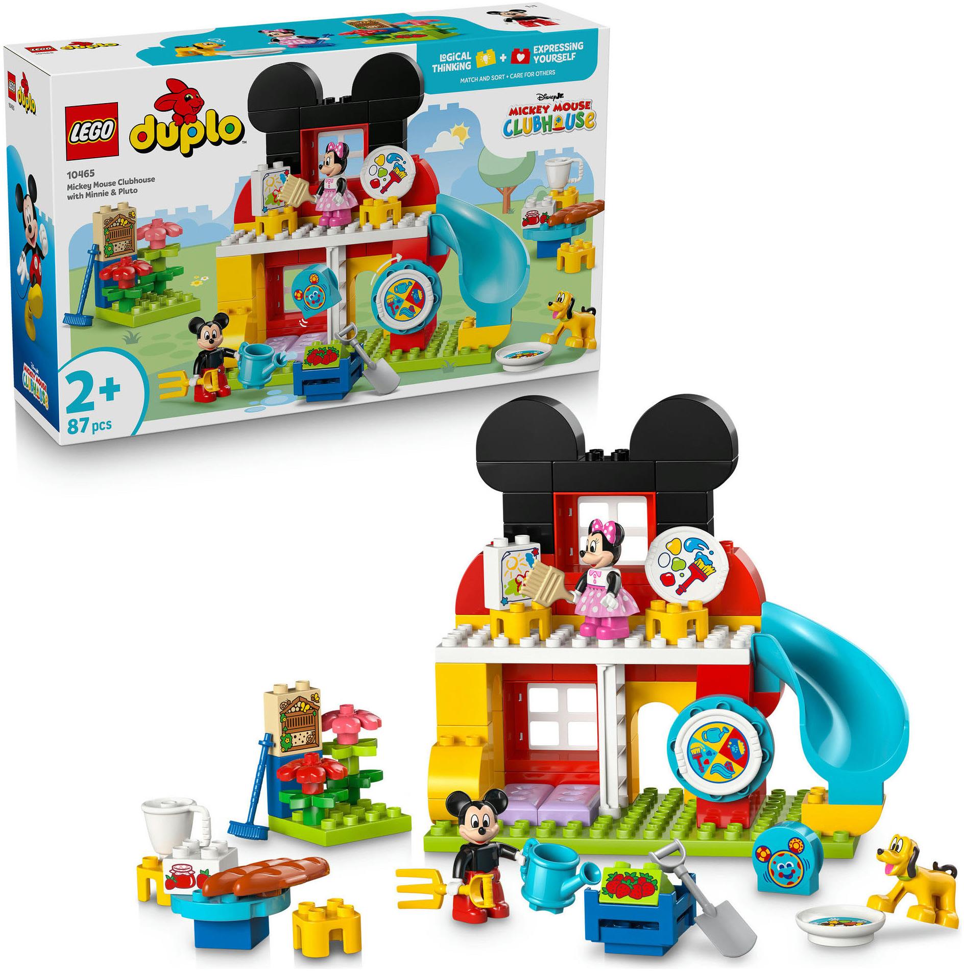 Konstruktionsspielsteine LEGO "Micky Maus Wunderhaus mit Minnie und Pluto (10465), LEGO DUPLO Disney™", bunt, Spielbausteine, Kinder, Kunststoff, Kons