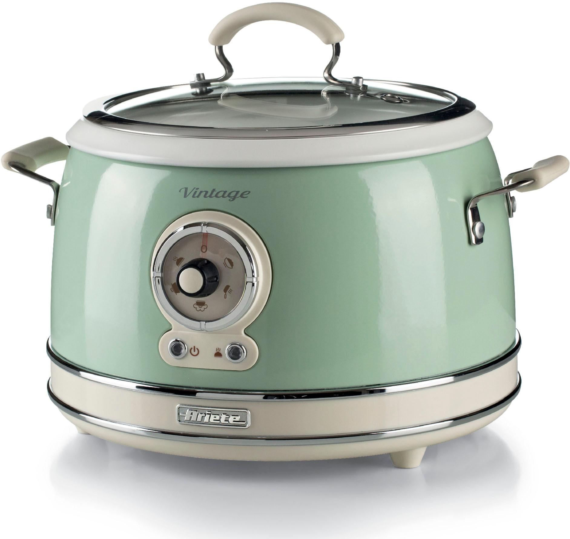 ARIETE Multikocher “2904GR”, grün, B:27,5cm H:25,5cm T:32cm, Küchenmaschinen, Slowcooker/Reiskocher