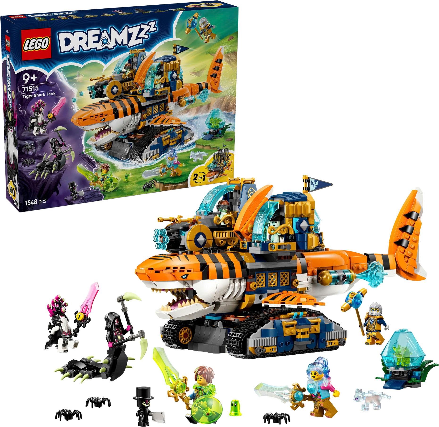Konstruktionsspielsteine LEGO "Tigerhai-Fahrzeug (71515), LEGO DREAMZzz", bunt, Spielbausteine, Kinder, Kunststoff, Made in Europe