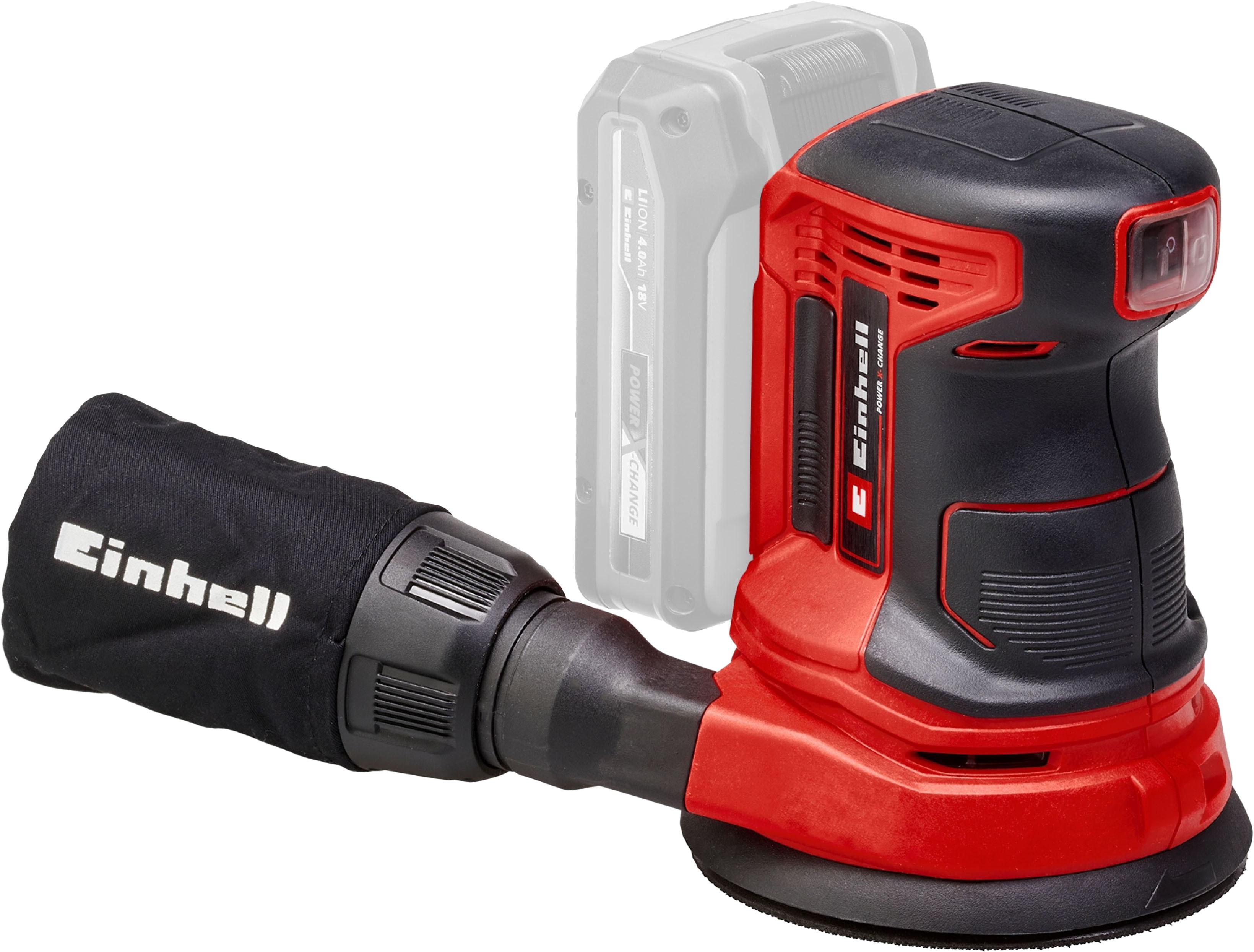 Exzenterschleifer EINHELL "TE-RS 18 Li - Solo", rot, schwarz, B:15cm H:18cm L:18cm, Schleifmaschinen, Power X-Change, ohne Akku und Ladegerät