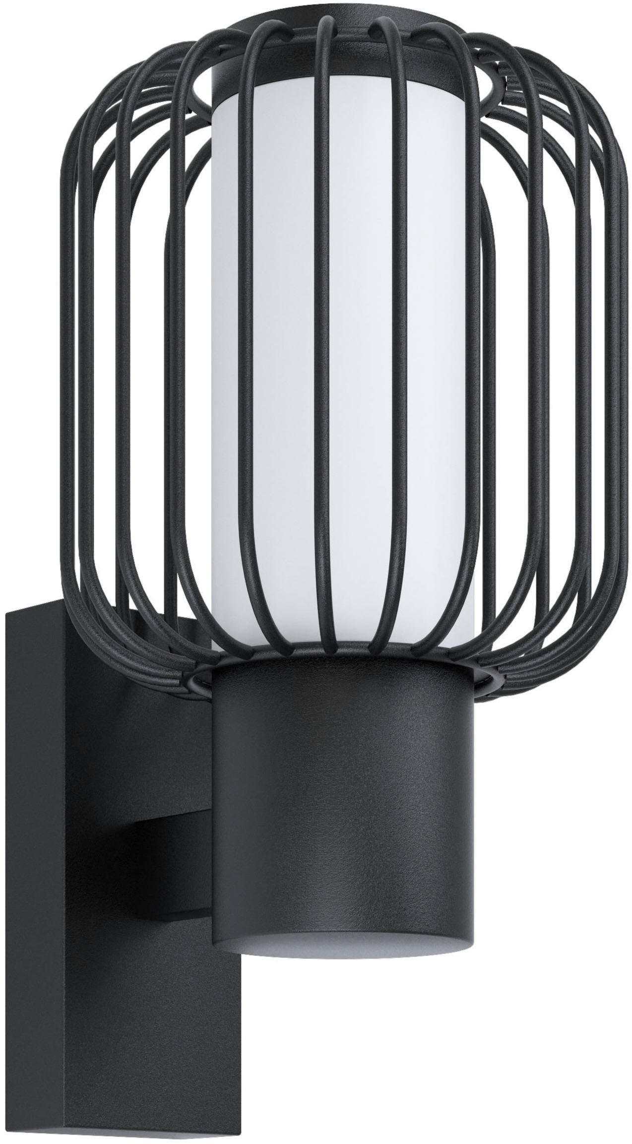 EGLO Wandleuchte "Ravello Wandlampe, Stahl und Kunststoff, Außenlampe, E27, IP44, Lampe", schwarz, 1, H: 27,5cm, 1 Stk., Leuchten, Wand-/Deckenleuchte