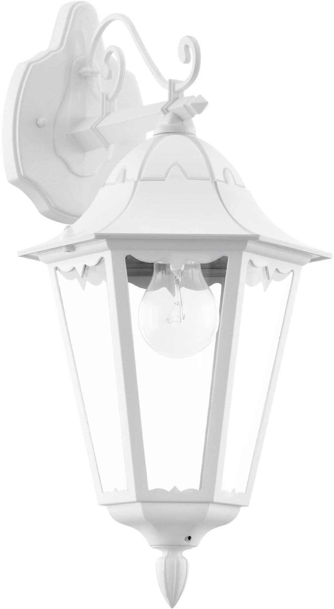 EGLO Wandleuchte "Navedo Außen-Wandlampe, Wandlampe aus Aluguss und Glas, E27, IP44", weiß, 1, H: 47,5cm, 1 Stk., Leuchten, Wand-/Deckenleuchte - L20 