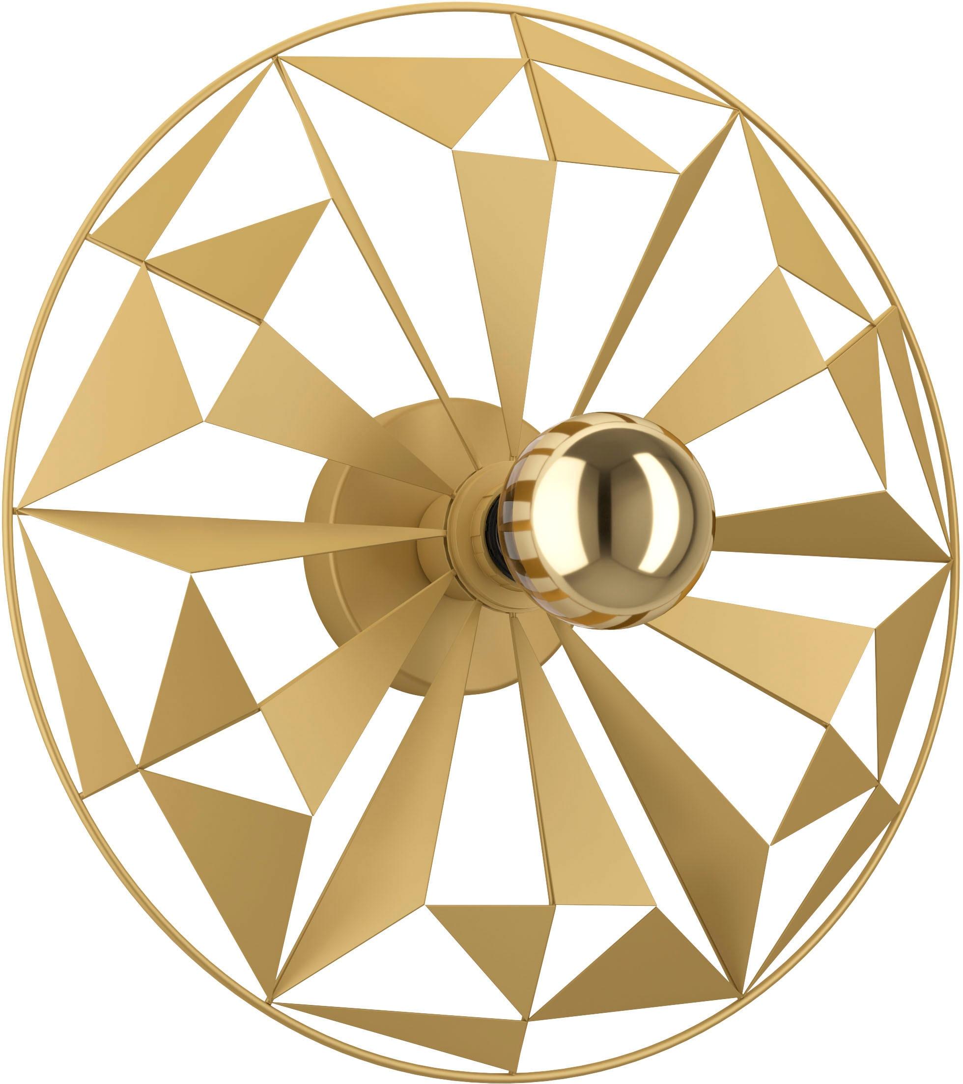 EGLO Deckenleuchte "CASTANUELO", gold (goldfarben), Ø 42,5cm H: 10cm, 1 Stk., Leuchten, Deckenleuchte in gold aus Stahl - exkl. E27 - 40W, Deckenleuch