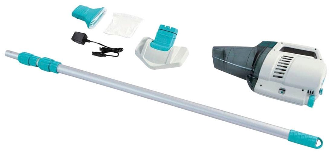 Poolbodensauger INTEX "Pool-Sauger rechargable (220V)", beige, B:15cm H:20cm L:105cm, Kunststoff, Poolbodensauger, Poolbodensauger, inkl. Teleskopstan
