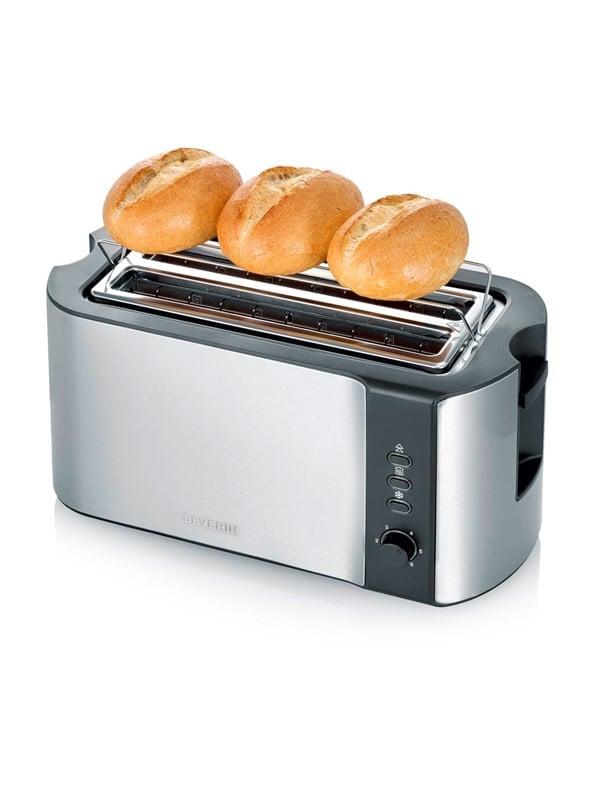 SEVERIN Toaster AT 2590 - brushed stainless steel/black