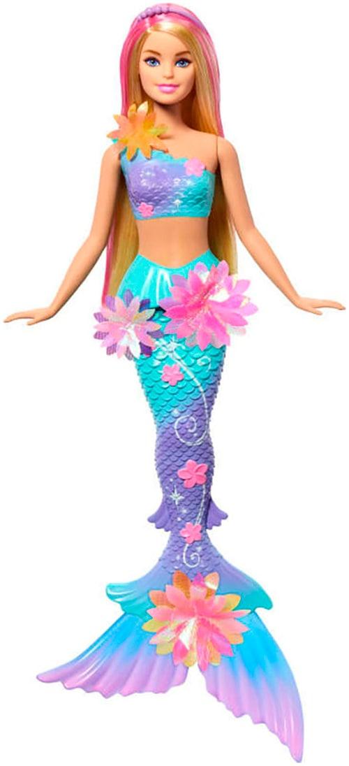 Anziehpuppe BARBIE "Meerjungfrau mit magischen Blüten, blond", bunt, Puppen, KinderH:29cm, Kunststoff, Anziehpuppe, H:29cm