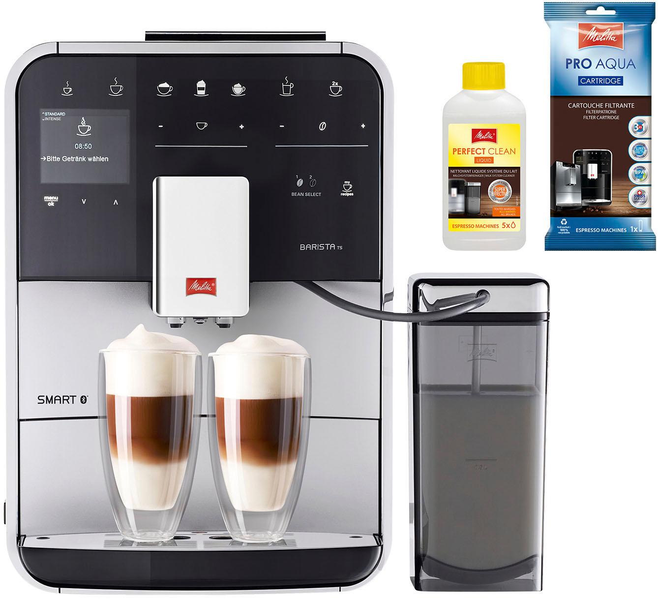 MELITTA Kaffeevollautomat "Barista TS Smart F850-102, schwarz", schwarz (silber, schwarz), B:25,9cm H:37,2cm T:46,7cm, Kaffeevollautomaten, 21 Kaffeer