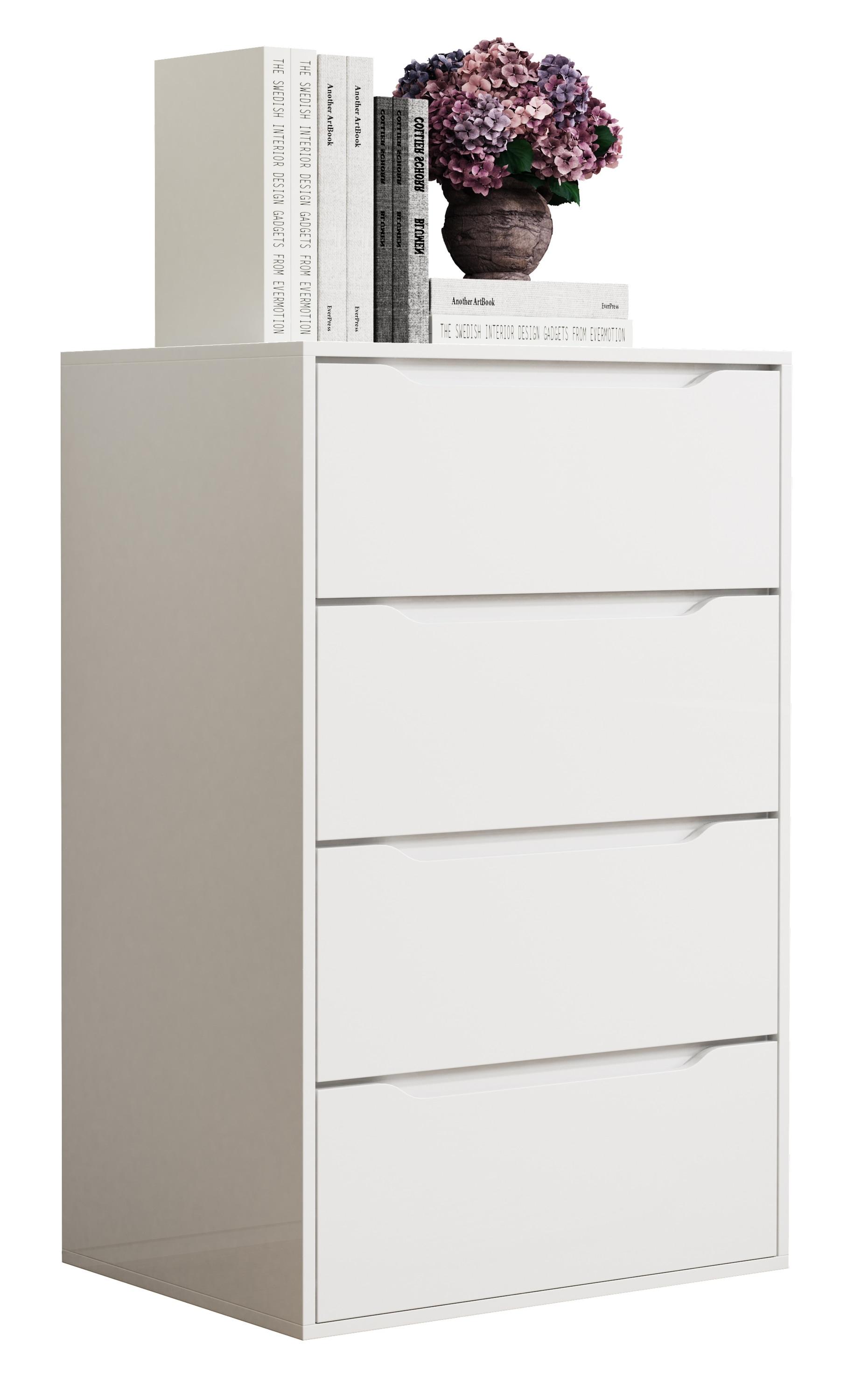 Kommode VCM "Sideboard Kommode Nachttisch Schublade Malira XL", weiß, B:65cm T:48cm, Sideboards, Kommode