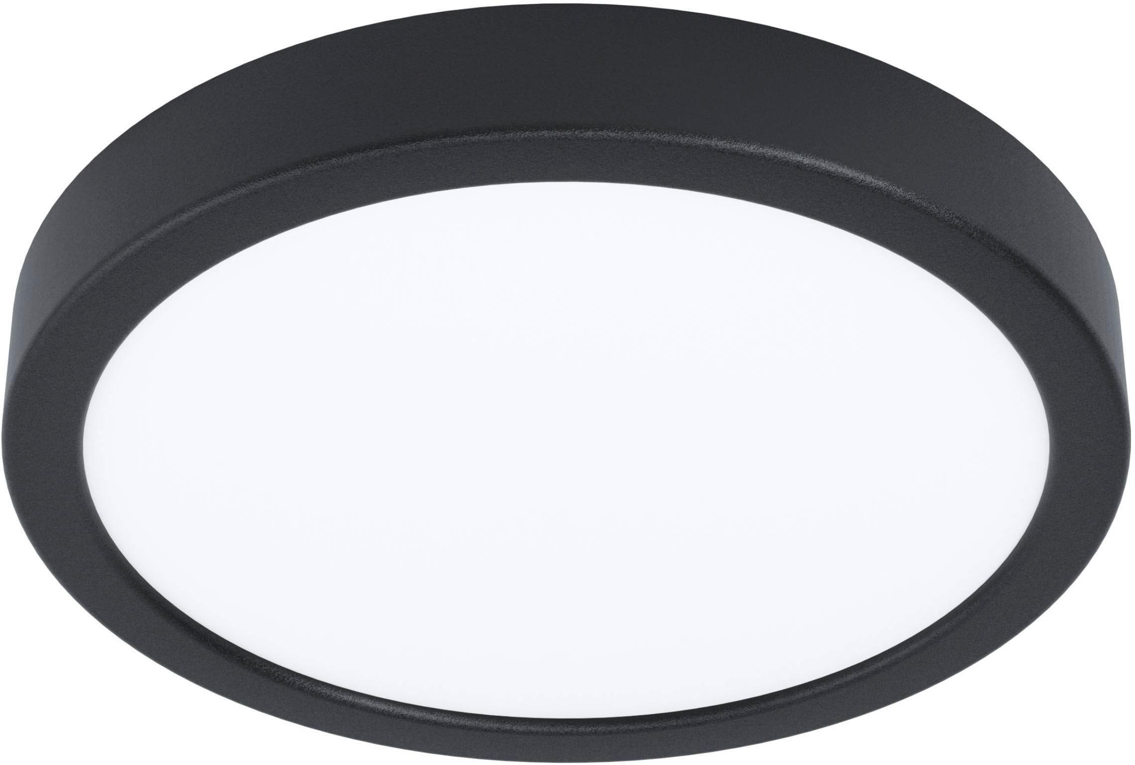 EGLO Aufbauleuchte "Fueva 6 Deckenleuchte, Badlampe Decke, Kunststoff, Deckenbeleuchtung", schwarz, 1, Ø 21,1cm H: 2,5cm, 1 Stk., Leuchten, Aufbauleuc