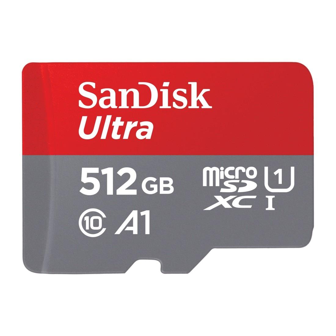 SANDISK Speicherkarte "microSDXC Ultra, Adapter "Mobile", grau, 512 GB, Speicherkarten