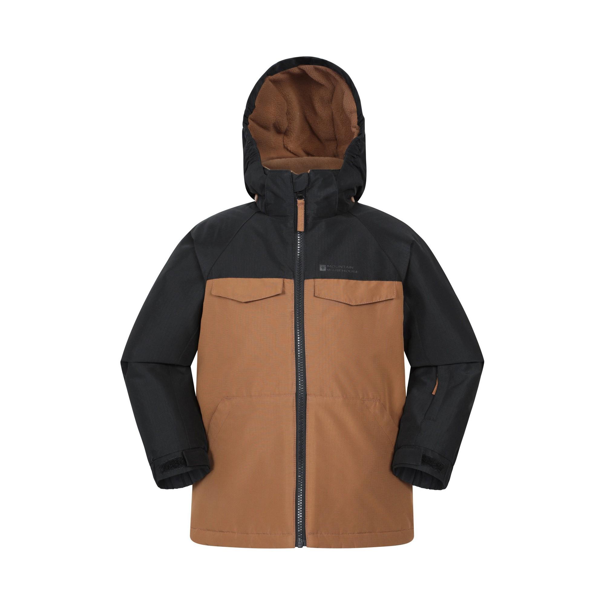 Mountain Warehouse Kinder Titan Waterdichte Gevoerde Skijack (Zwart)