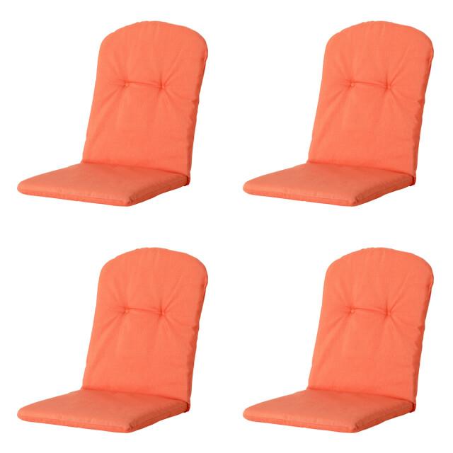 Madison kuipstoelkussen hoge rug panama flame orange ca. 96x45 cm set van