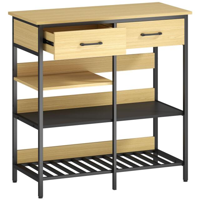 4goodz Keukenrek met 2 lades 3 open planken 90 x 40 x 91 cm -