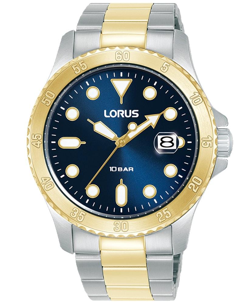 Quarzuhr LORUS “Sports Quarz”, silberfarben, blau, Armbanduhren