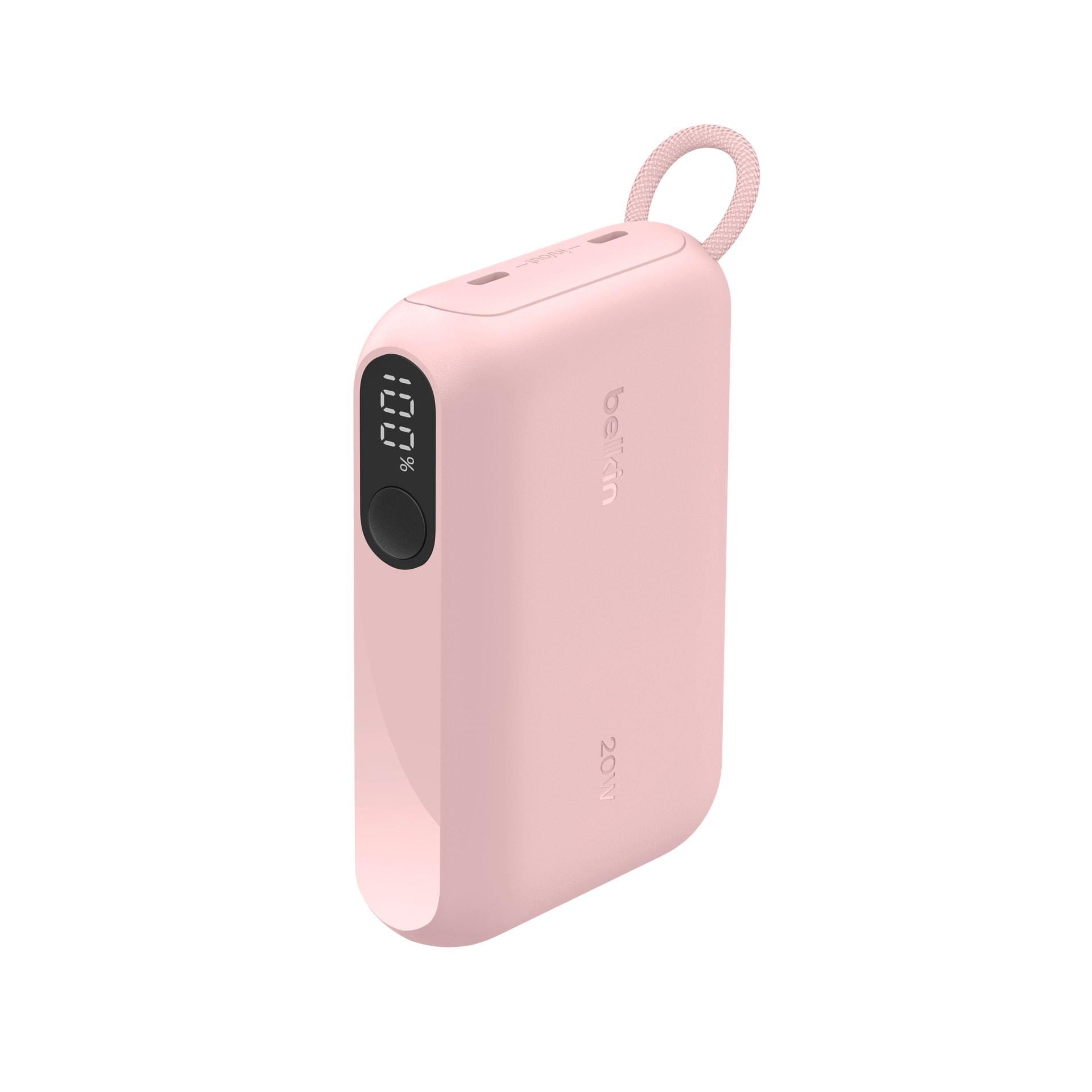 BELKIN Powerbank "BoostCharge Powerbank 10K mit Display", pink, 3,7 V 10.000mAh, Akkumulatoren, Powerbank
