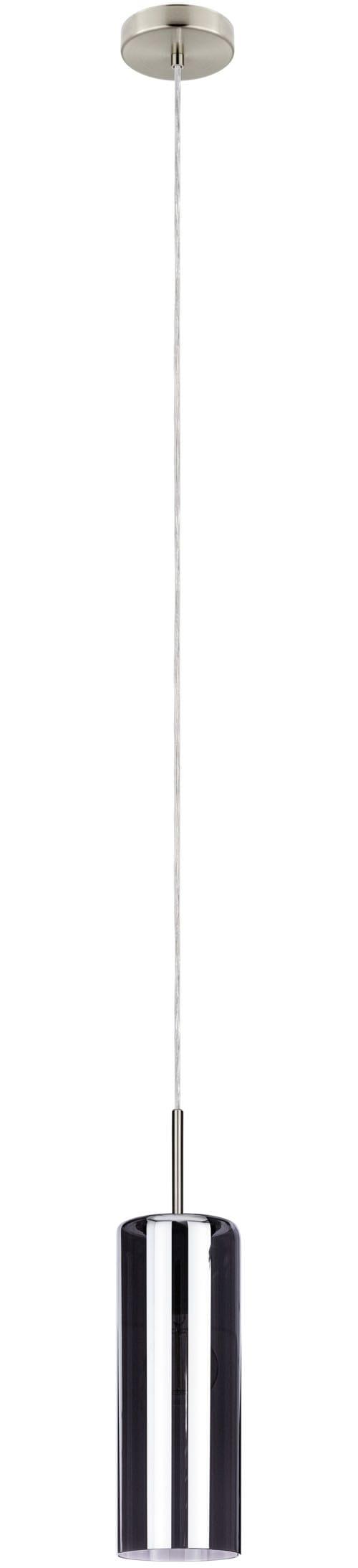 EGLO Hängeleuchte "SELVINO Pendellampe - Stahl - E27 - 1X15W - IP20", nickel, matt, 1, Ø 10cm H: 110cm, 1 Stk., Leuchten, Hängelampe, Deckenlampe, Woh