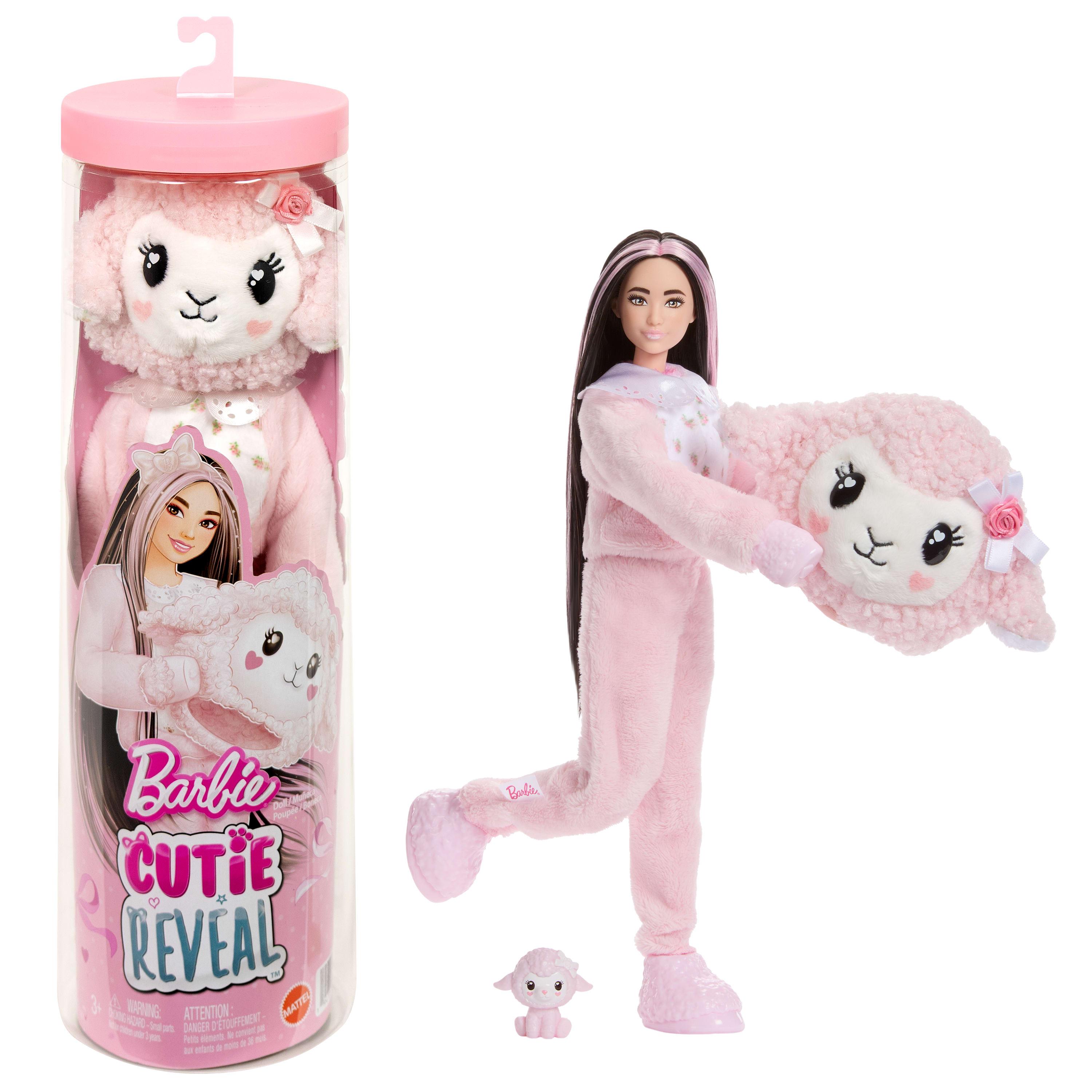Anziehpuppe BARBIE "Barbie Cutie Reveal Sweet Bows - Pinkes Lämmchen", bunt, Puppen, Kinder, Anziehpuppe