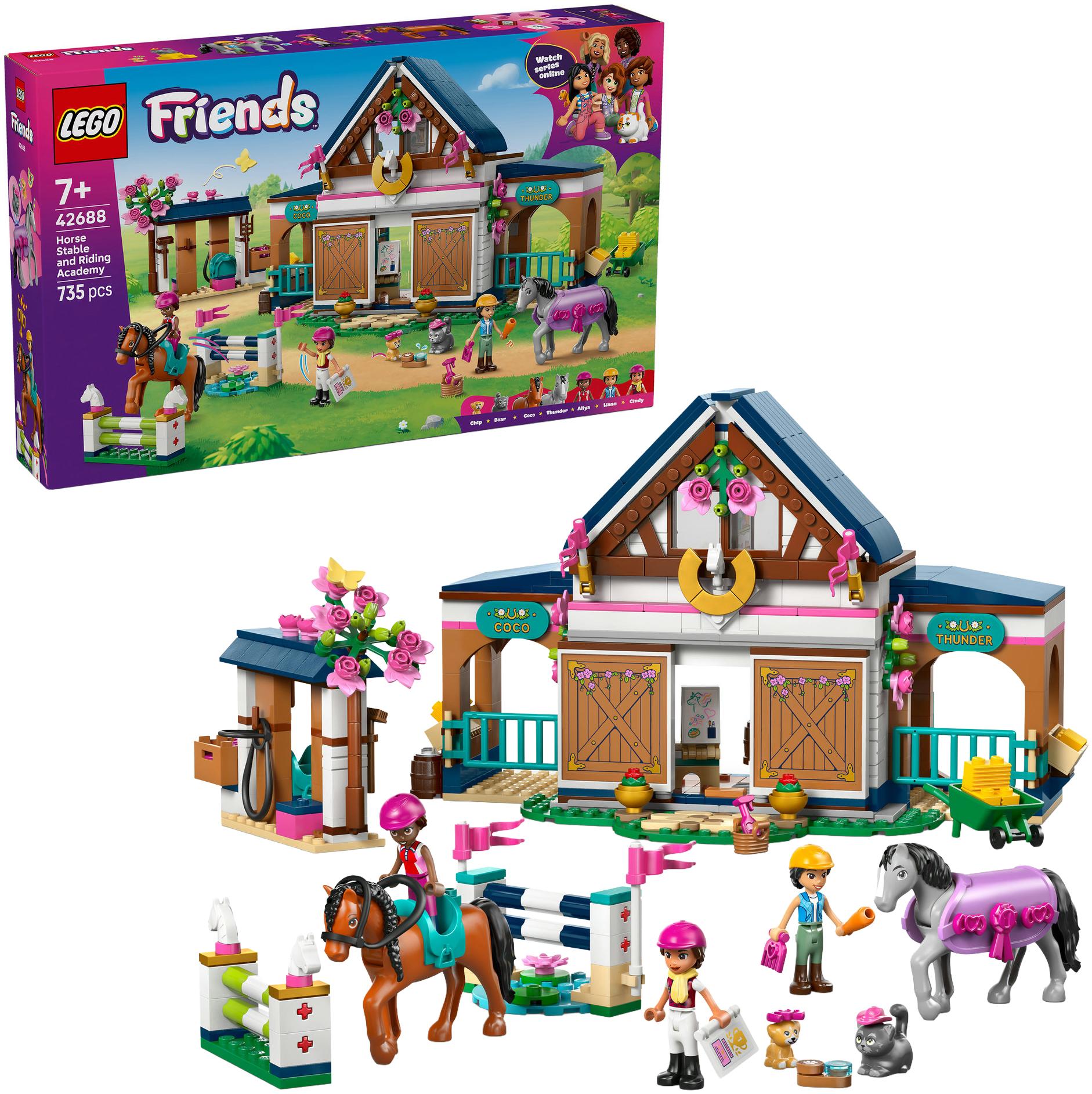 Konstruktionsspielsteine LEGO "Pferdestall und Reitschule (42688), LEGO Friends", bunt, Spielbausteine, Kinder, Kunststoff, Konstruktionsspielsteine, 