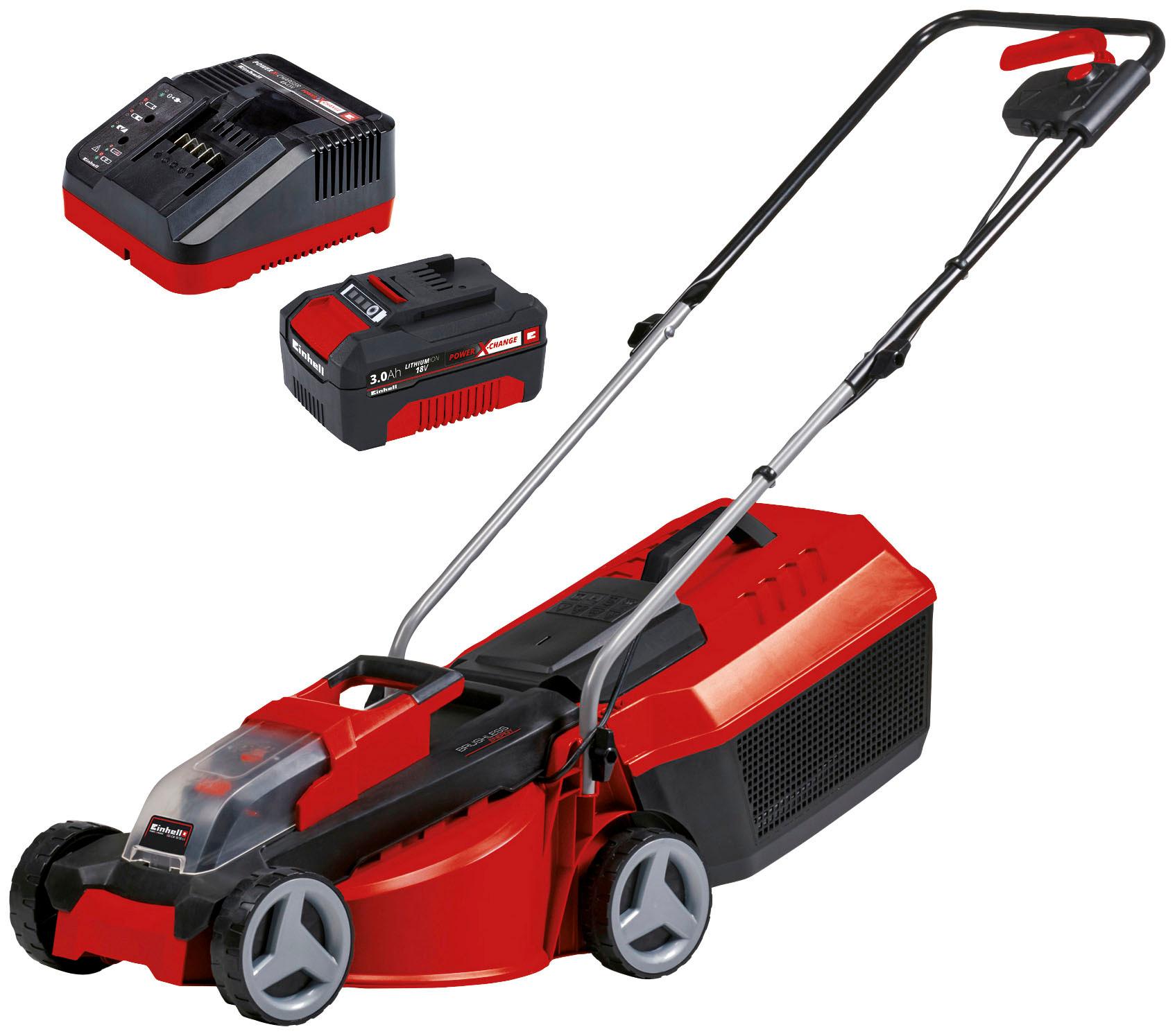 Akkurasenmäher EINHELL "GE-CM 18/30 Li", rot (weiß, neutral), B:40cm H:38cm T:60cm, Rasenmäher, Akkurasenmäher, mit Akku und Ladegerät