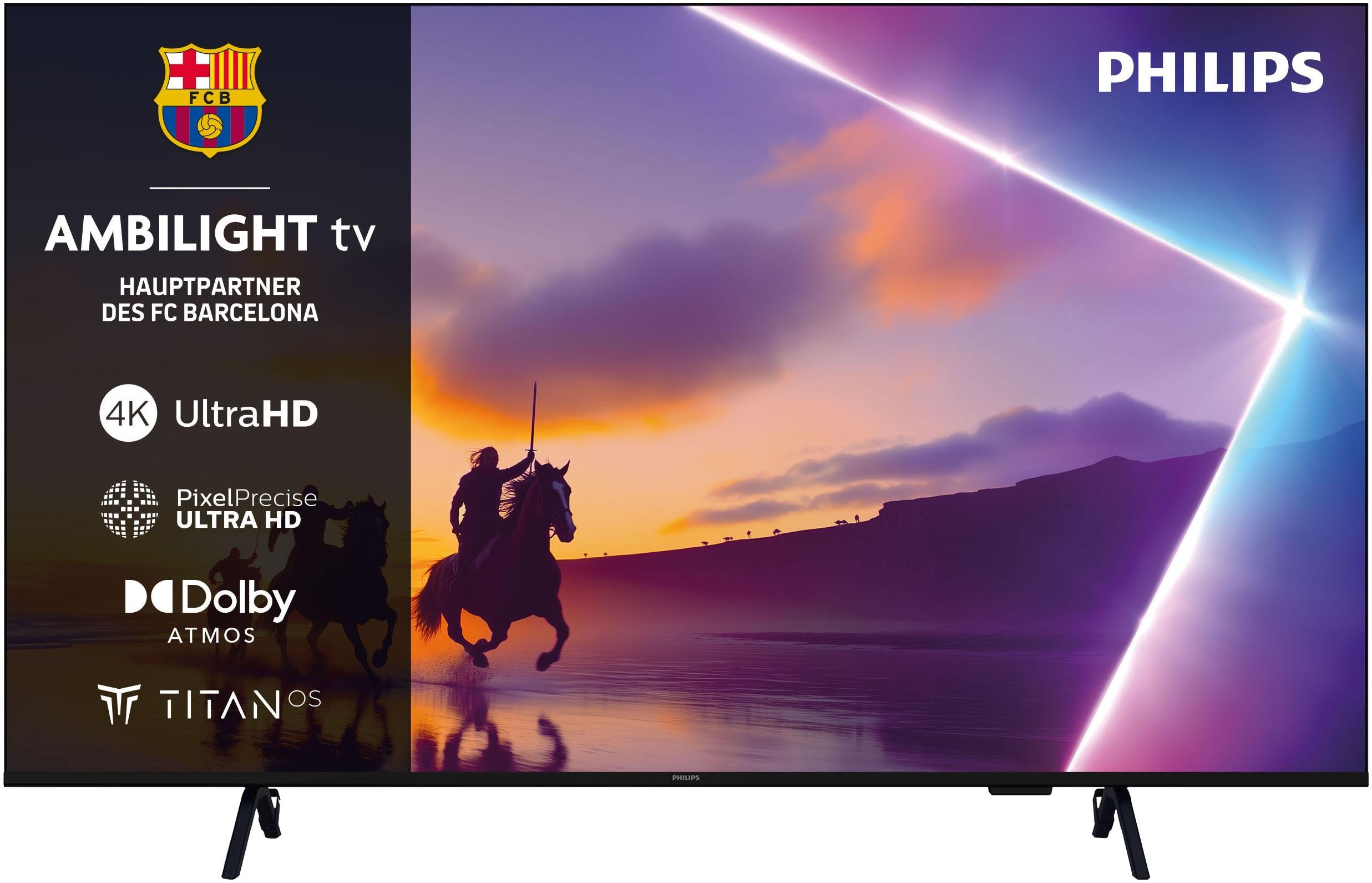 PHILIPS QLED-Fernseher "43PUS8400/12", Energieeffizienz: E, schwarz, 43 ″, Fernseher, QLED-Fernseher