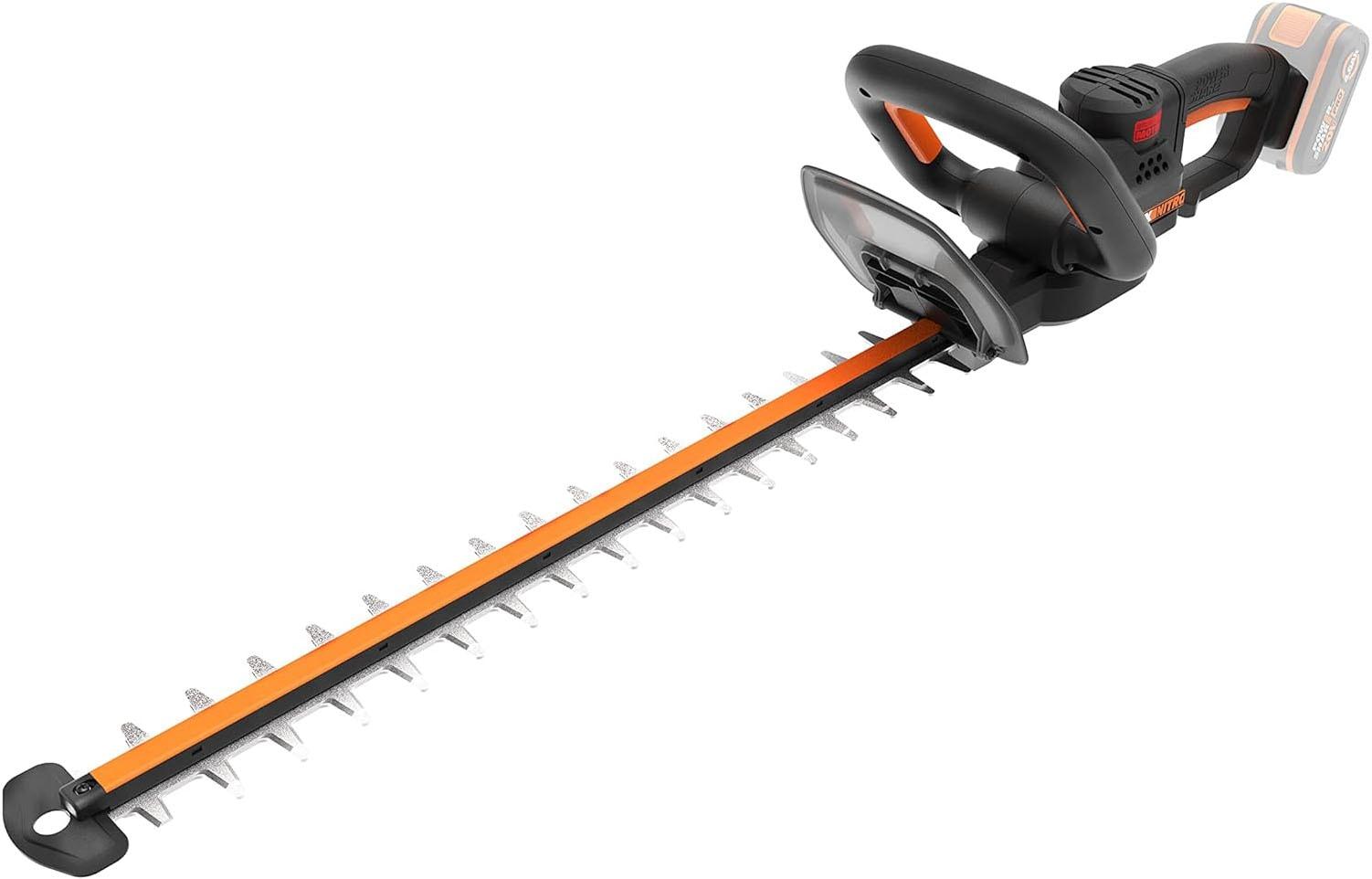 Akku-Heckenschere WORX “WG263E.9 Nitro”, schwarz, Gartenscheren-Maschinen, 54 cm Schnittlänge, 27 mm Zahnabstand, ohne Akku und Ladegerät