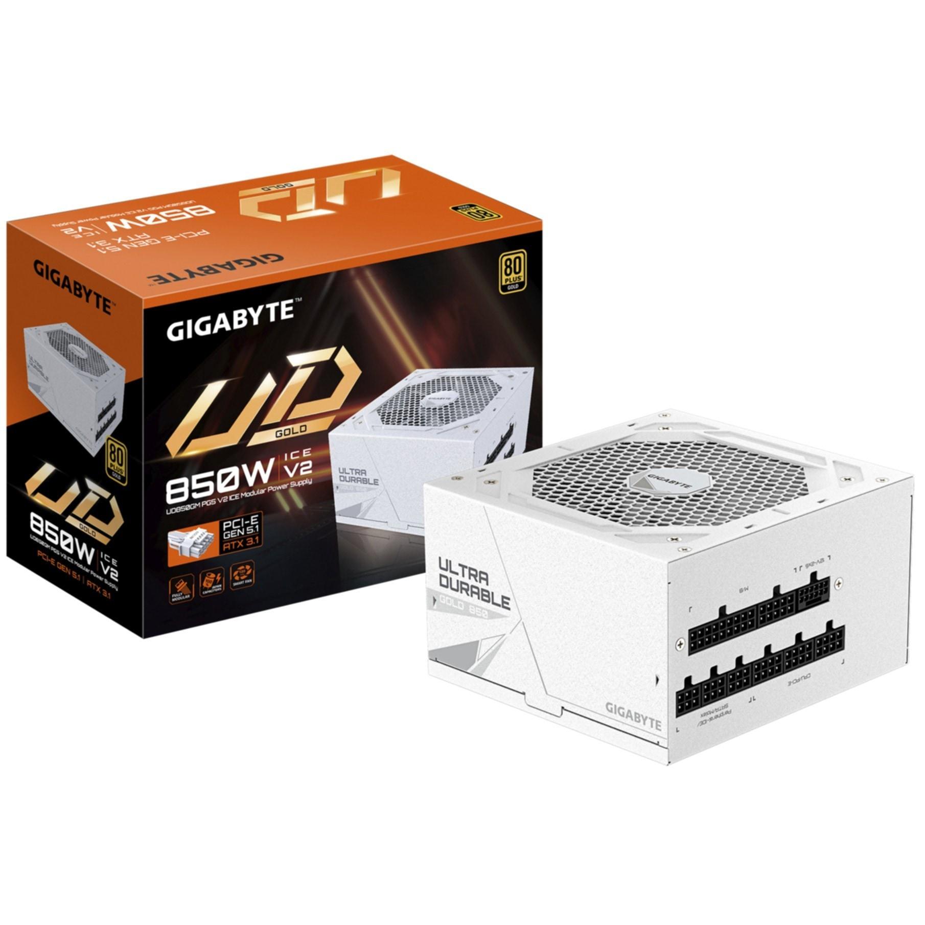 GIGABYTE Netzteil "UD850GM PG5 V2 ICE Netzteil – PCIe Gen 5.1, 80 PLUS Gold, Vollmodulare", ohne farbbezeichnung, B:20,5cm H:11,9cm T:26cm, Netzteile,