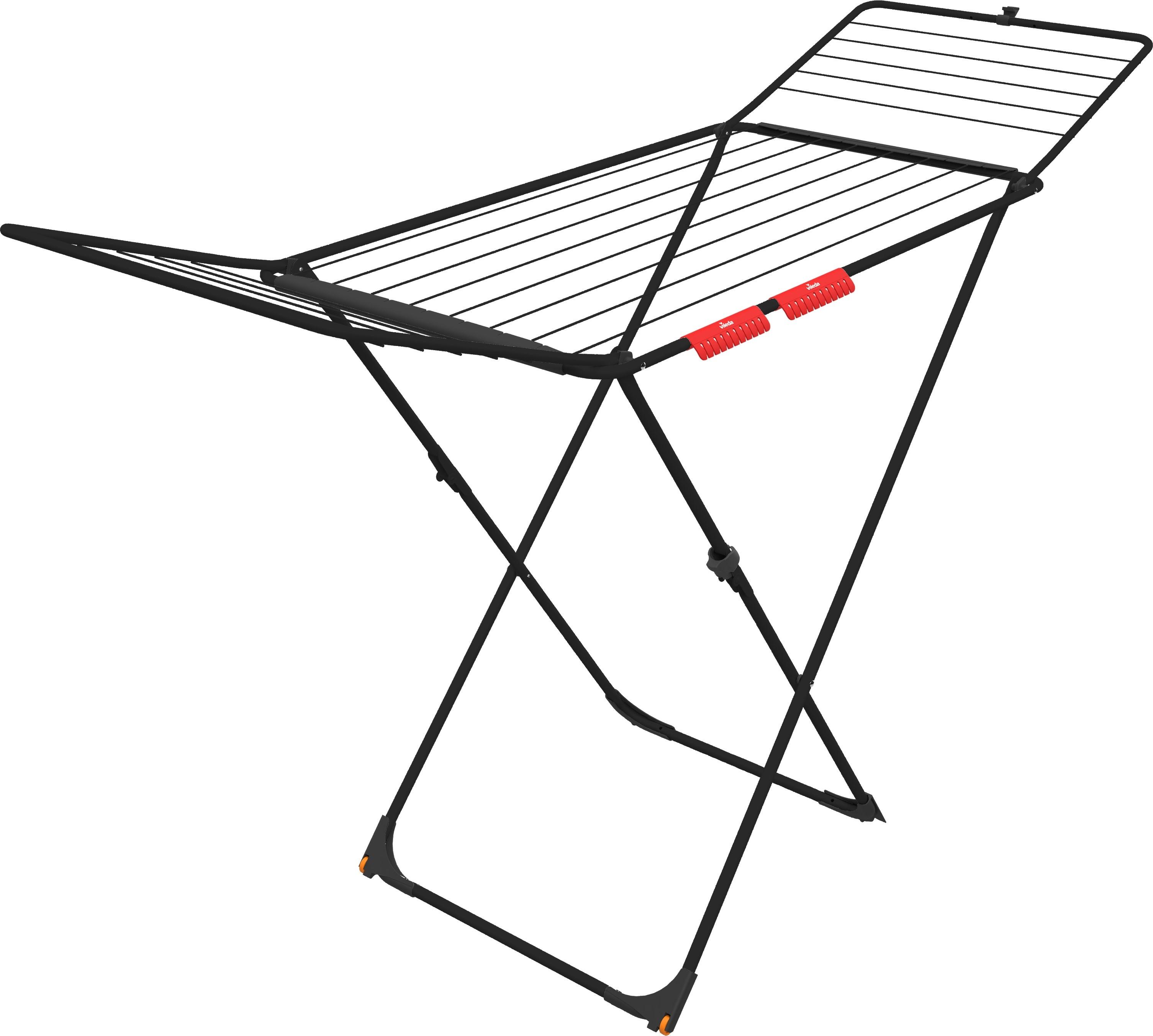 Wäscheständer VILEDA "Vileda UNIVERSAL Ultimate Wäscheständer", mattes schwarz, B:199cm H:93cm T:55cm, Stahl, Wäscheständer, Wäscheständer, Mattschwar