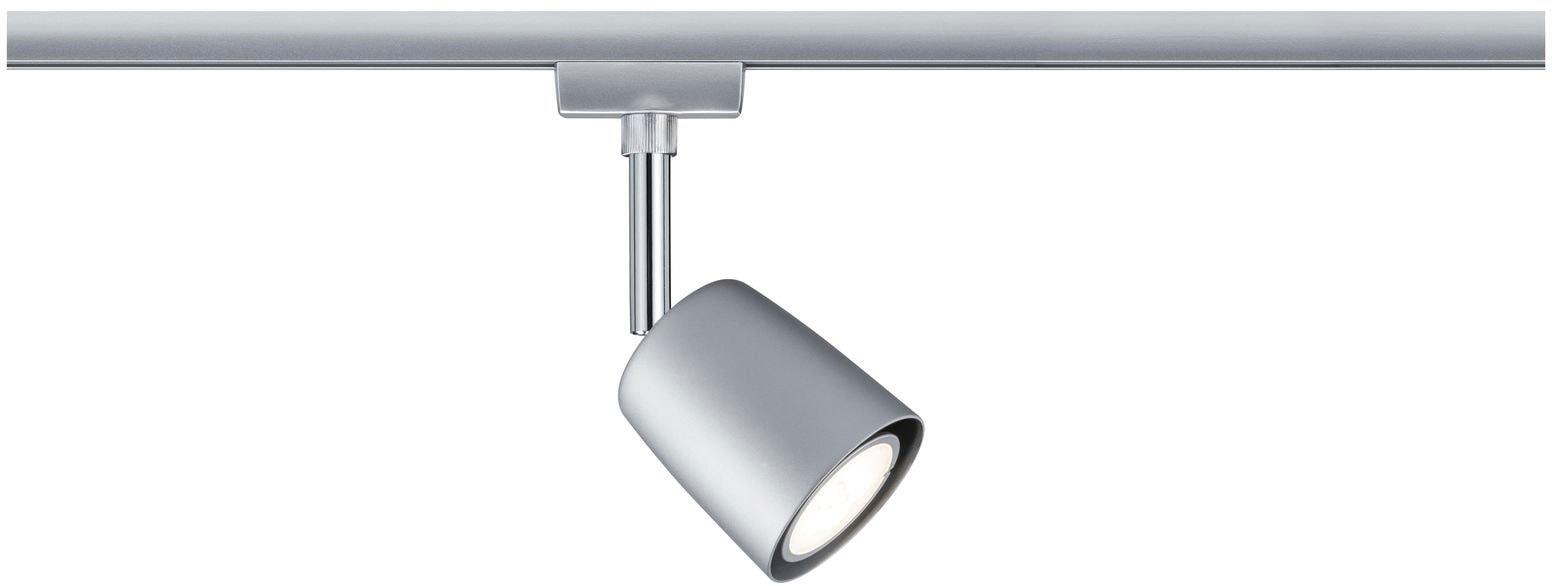 PAULMANN Schienensystem-Leuchten "URail Schienenspot Cover GU10 max. 10W 230V Schwarz matt, Chrom", grau (chromfarben), 1, H: 14cm, 1 Stk., Leuchten, 