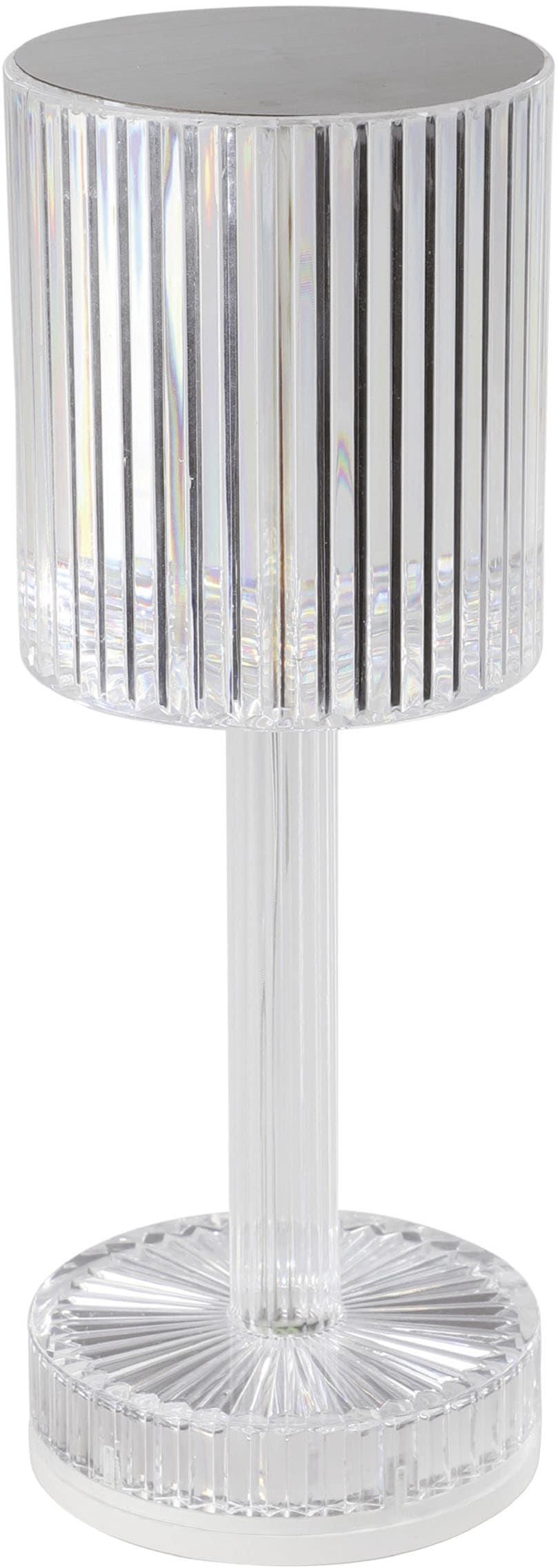 EGLO Tischleuchte "LUCIGNANO Tischlampe - Kunststoff - LED - 0,6W - IP20", transparent, 1, Ø 8,5cm H: 23,5cm, 1 Stk., Leuchten, Nachttischlampe, Schre