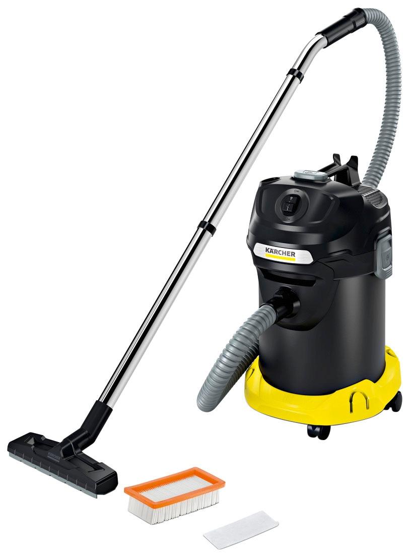 KÄRCHER Aschesauger "AD 4 Premium", gelb (gelb, schwarz), B:33cm H:56,5cm, Mehrzwecksauger, mit ReBoost Filterreinigung, Aschesauger
