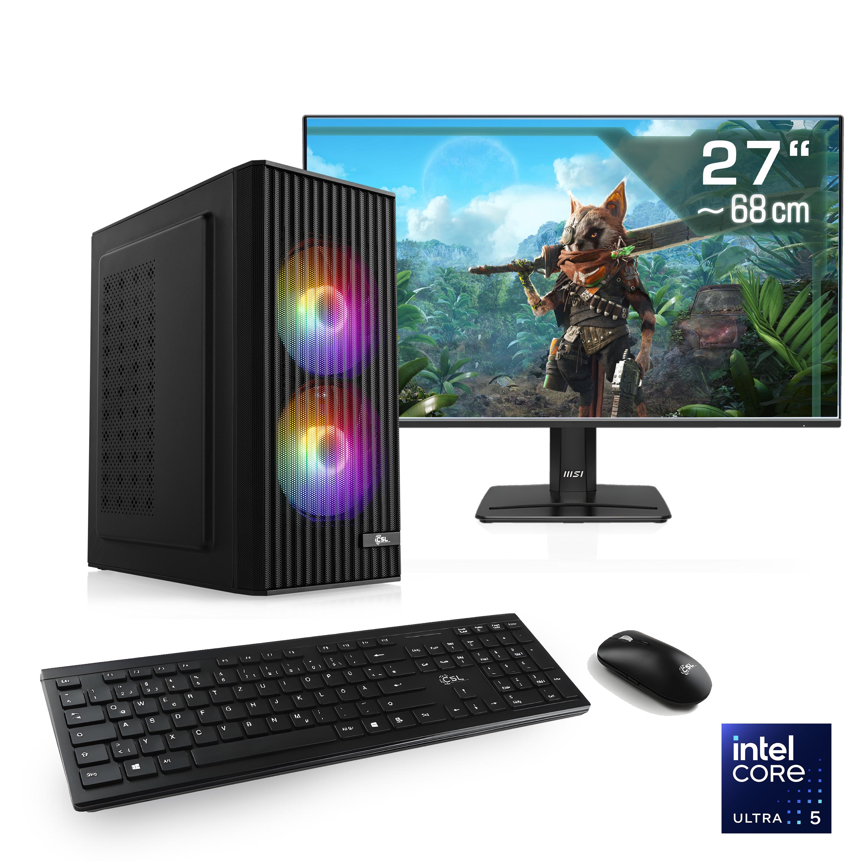 CSL Gaming-PC-Komplettsystem “Spectrum V25257W”, Energieeffizienz: E (A-G), schwarz, Microsoft Windows 11 Home (64 Bit), 32 GB RAM 1.000 GB