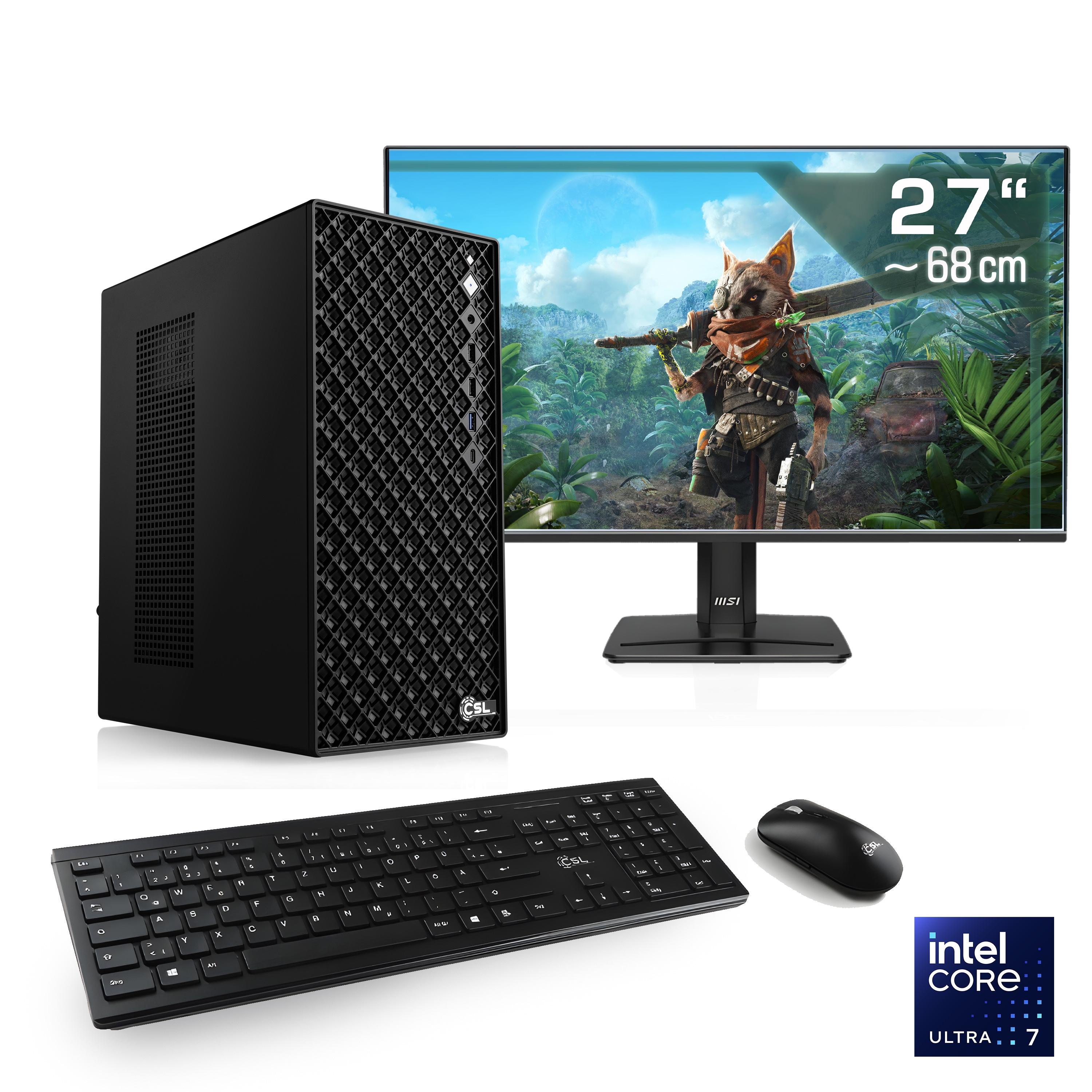 CSL Gaming-PC-Komplettsystem “Mystic V24140”, Energieeffizienz: E (A-G), schwarz, Microsoft Windows 11 Home (64 Bit), 32 GB RAM 1.000 GB