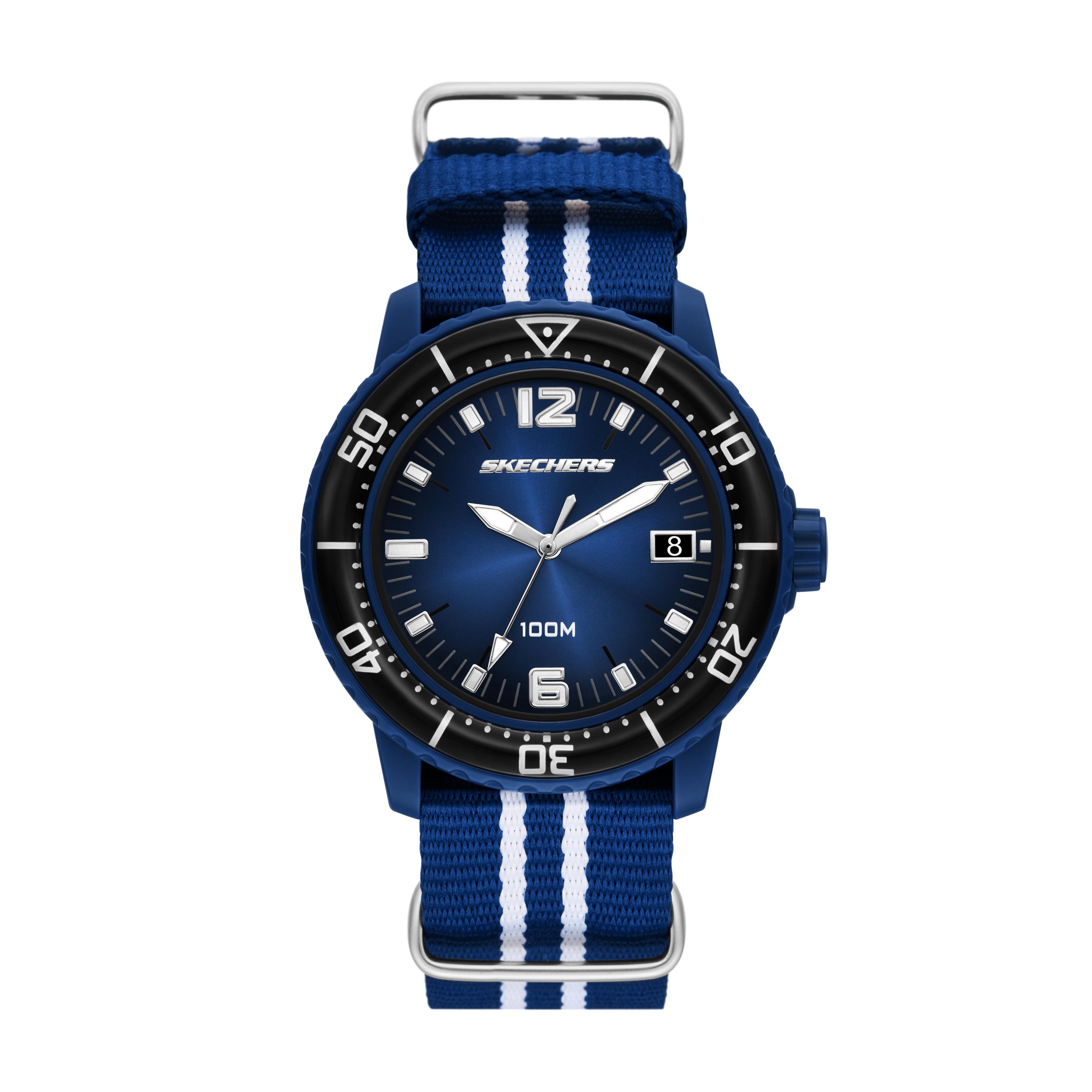 Quarzuhr SKECHERS “Maclay”, blau, weiß, Armbanduhren