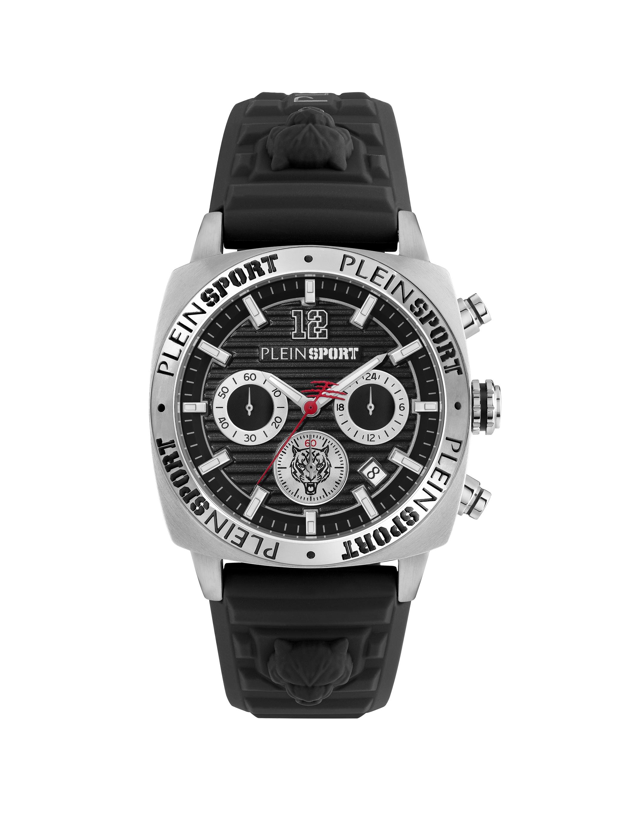 Luxusuhr PLEIN SPORT “Wildcat Chrono”, 0270, schwarz, silber, Armbanduhren