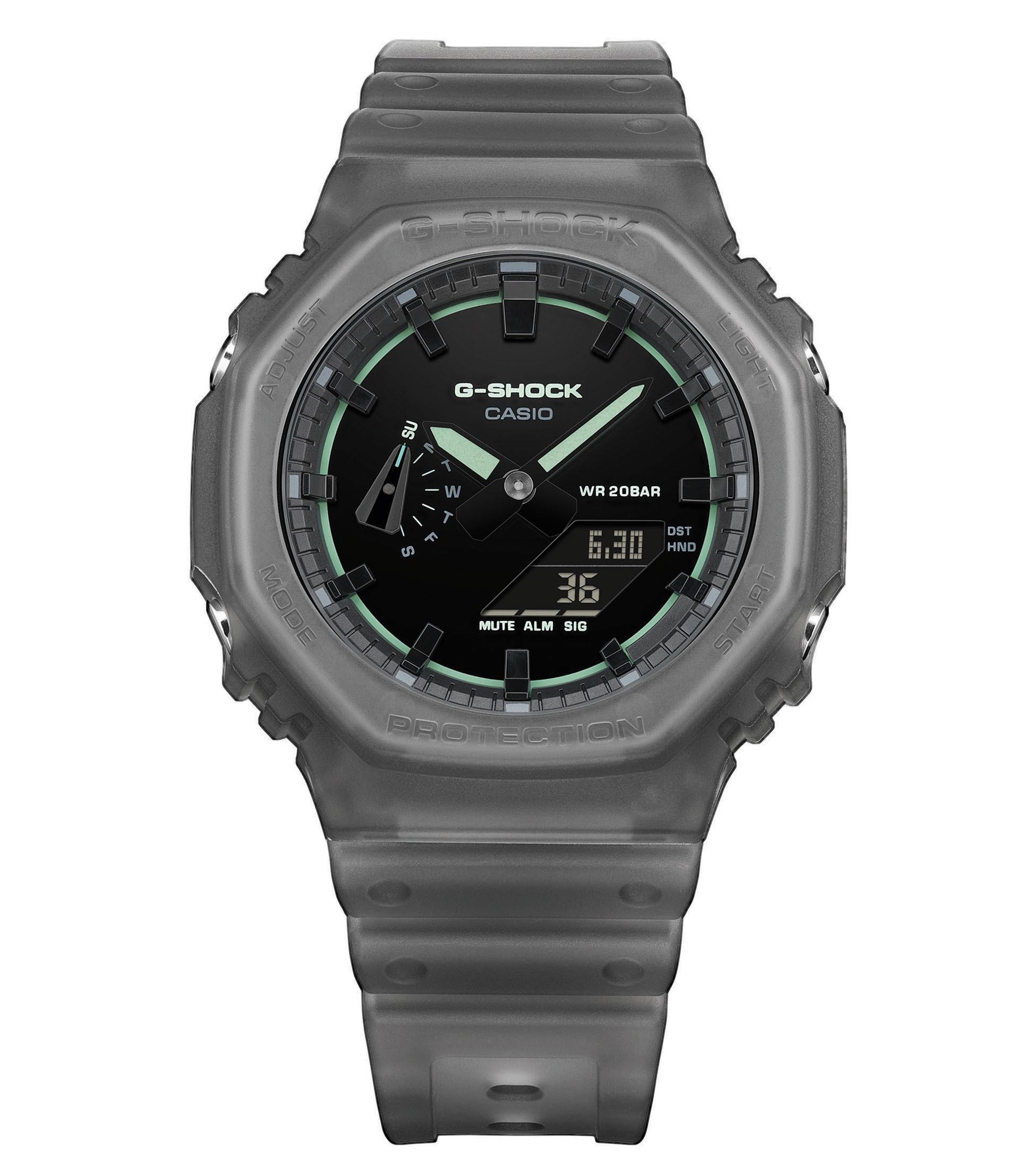 Chronograph CASIO G-SHOCK, grau, grün, Armbanduhren