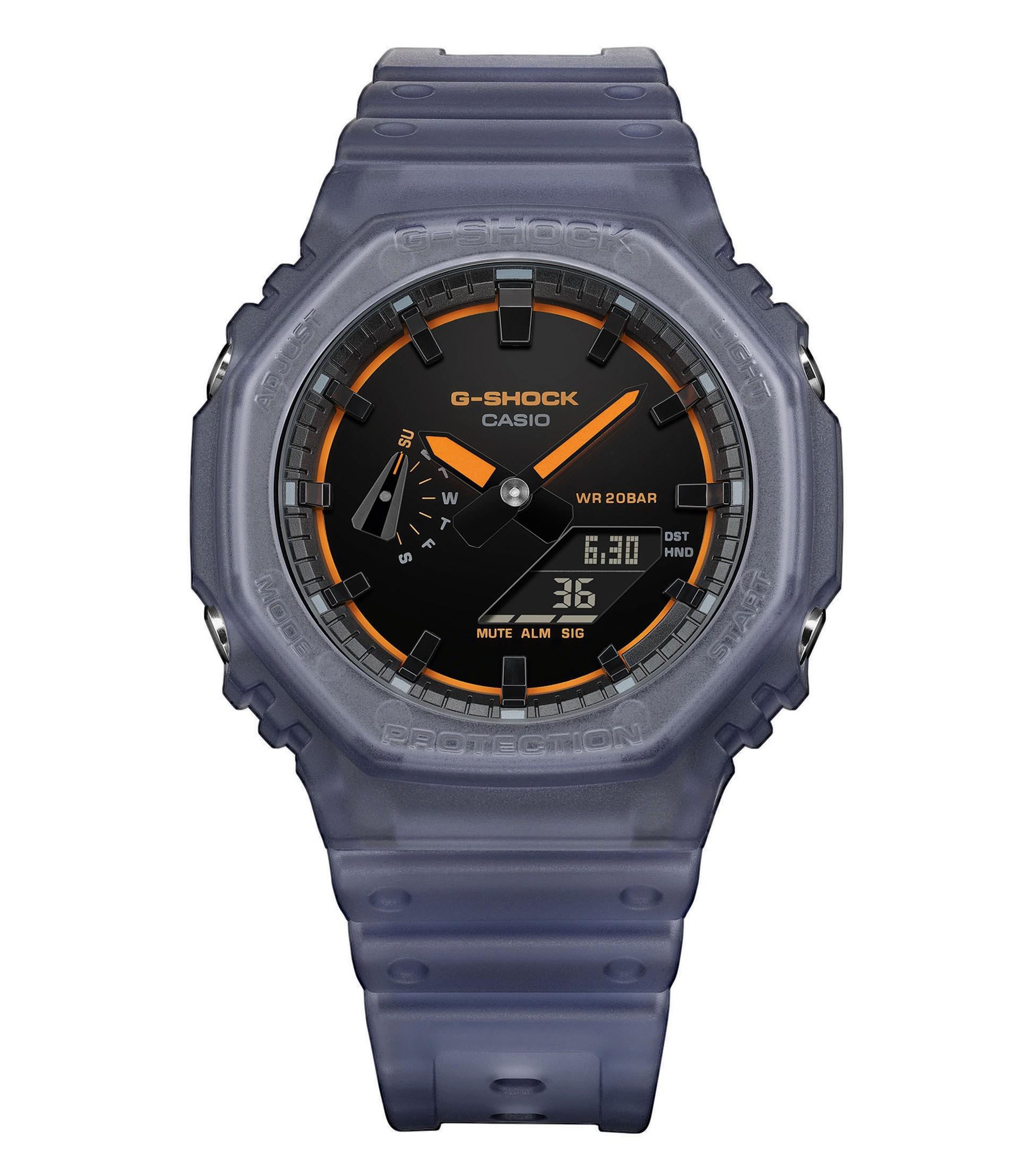 Chronograph CASIO G-SHOCK, blau, orange, schwarz, Armbanduhren