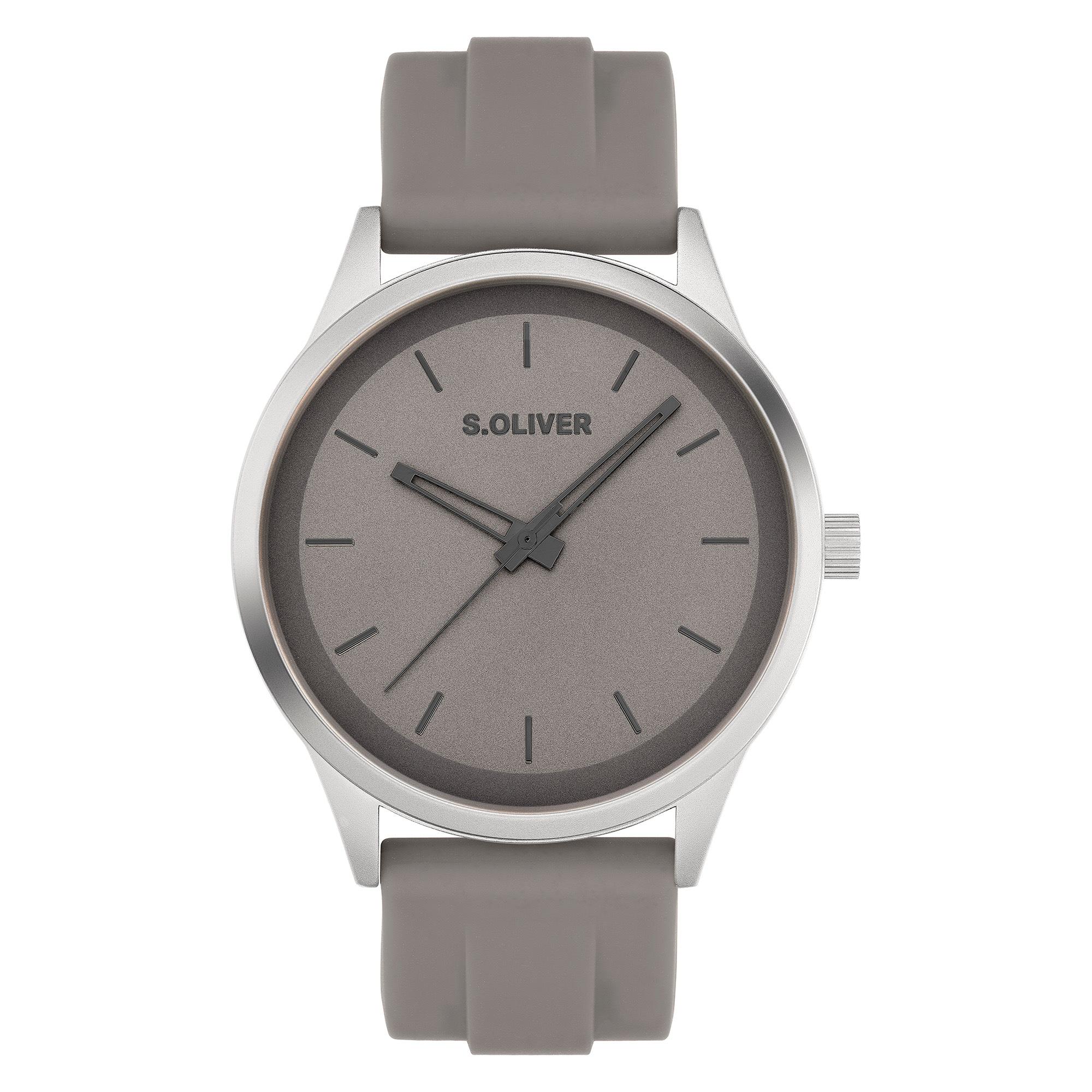 Quarzuhr S.OLIVER “Sport Silicone”, grau, Armbanduhren