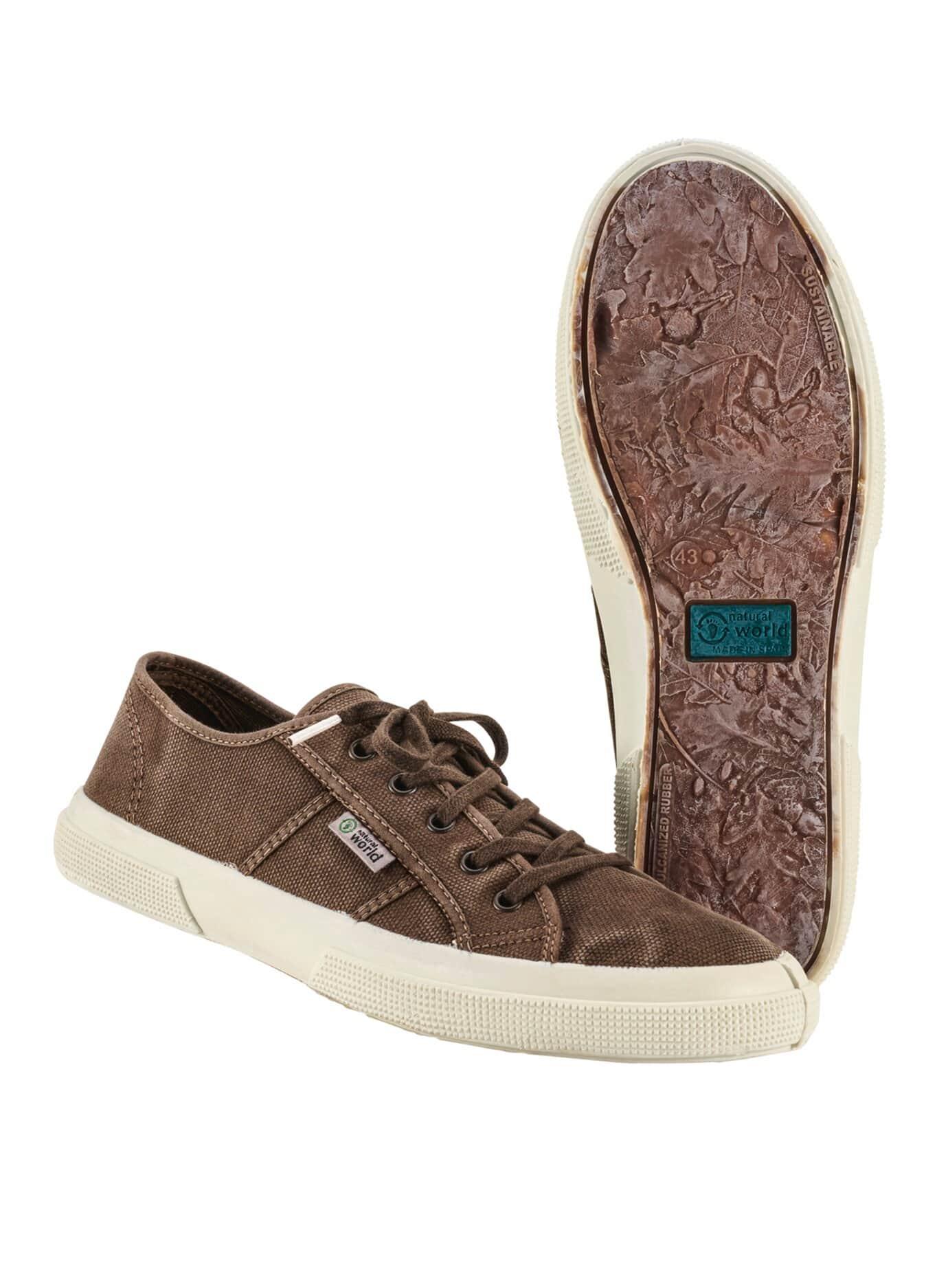 Natural World Herren Natural-Sneaker Braun Obermaterial: 100 % Baumwolle