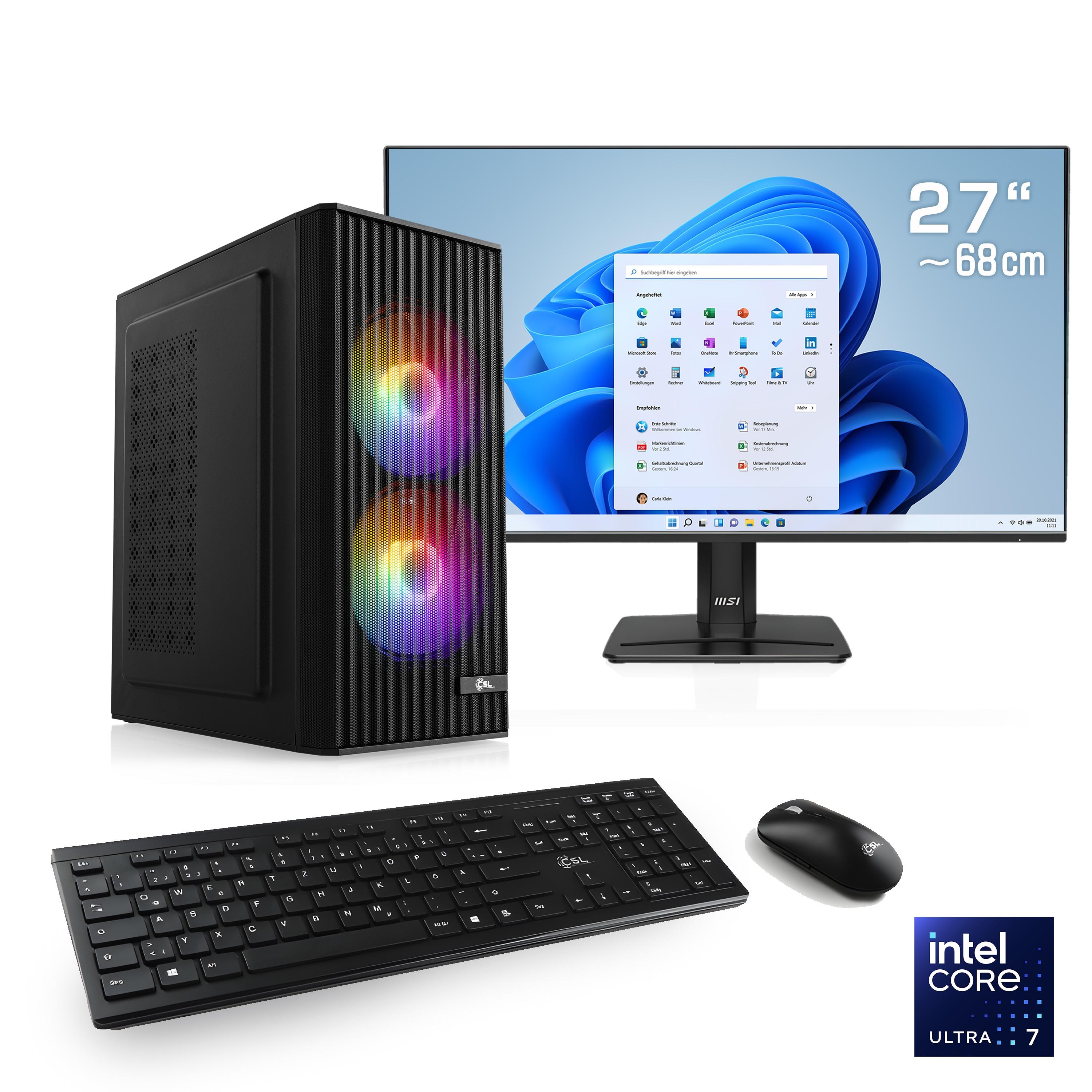 CSL Gaming-PC-Komplettsystem “Spectrum V25258W”, Energieeffizienz: E (A-G), schwarz, Microsoft Windows 11 Home (64 Bit), 32 GB RAM 1.000 GB