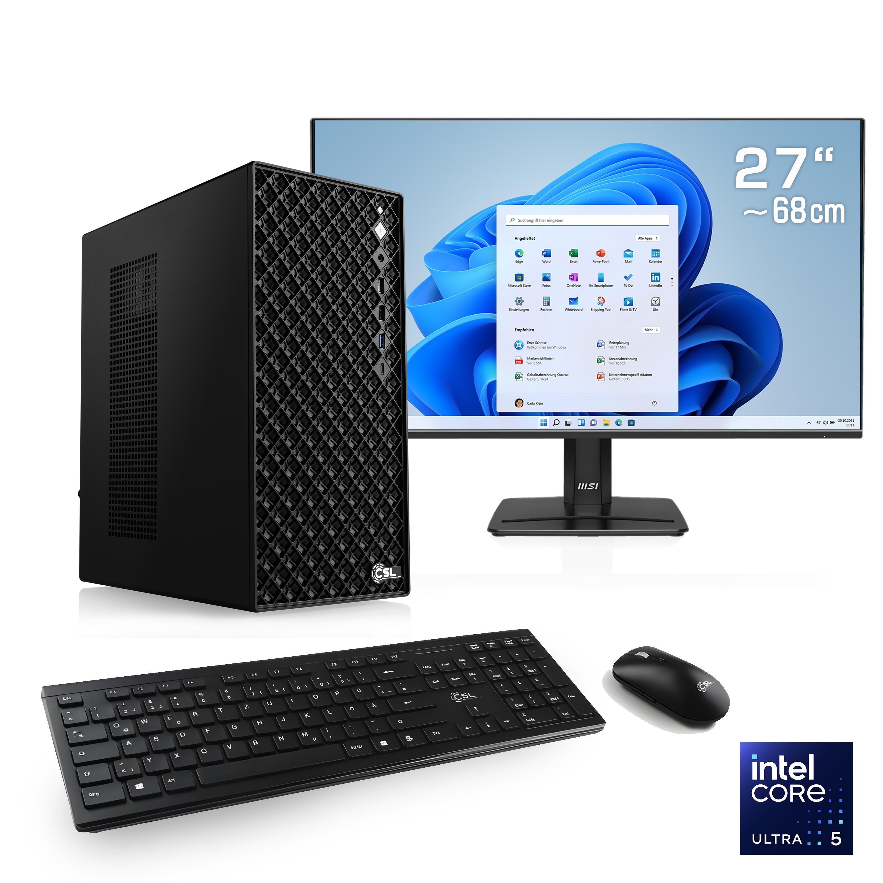 CSL Gaming-PC-Komplettsystem “Mystic V24137”, Energieeffizienz: E (A-G), schwarz, Microsoft Windows 11 Home (64 Bit), 32 GB RAM 1.000 GB