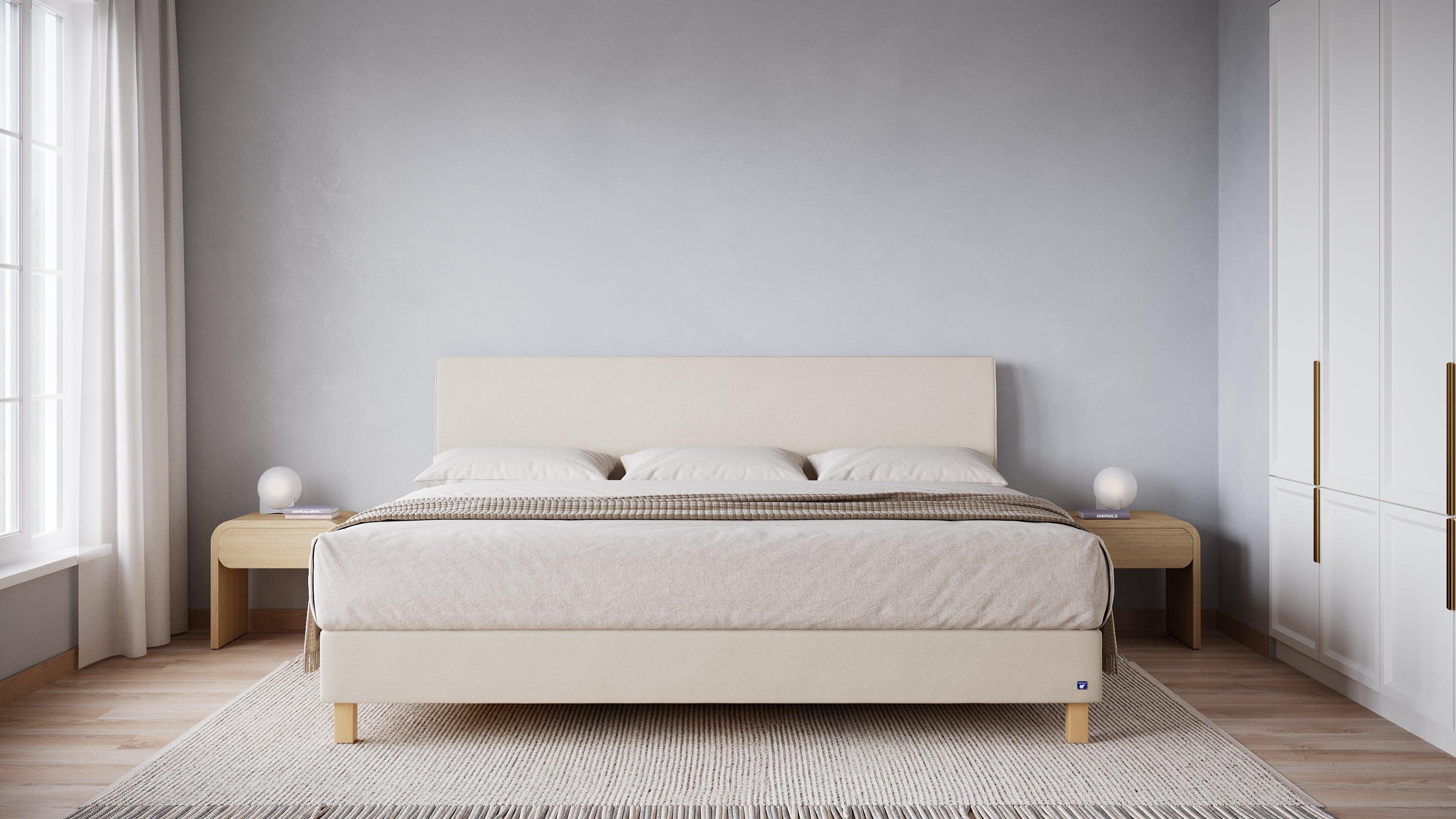 BRUNO Familienbett 240x200cm in Beige | XXL Boxspringbett Premium | mehrfach ausgezeichnet in Design & Qualität