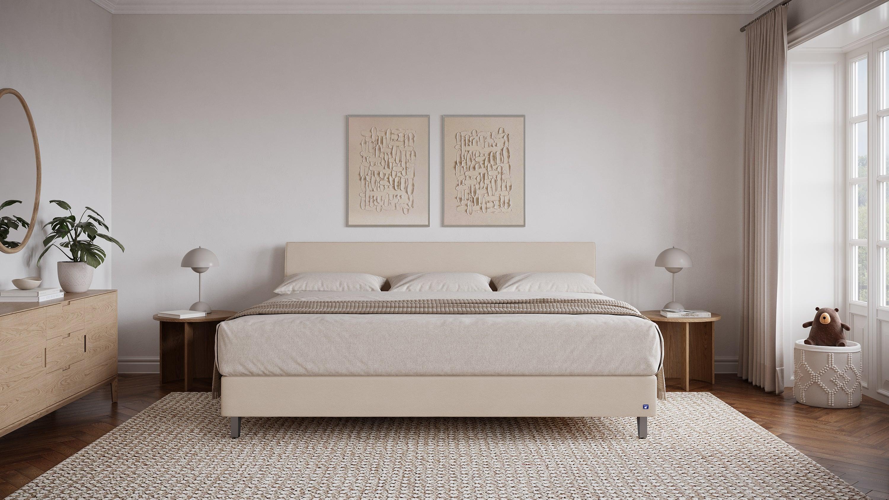BRUNO Familienbett 240x200cm in Beige | XXL Boxspringbett Premium | mehrfach ausgezeichnet in Design & Qualität