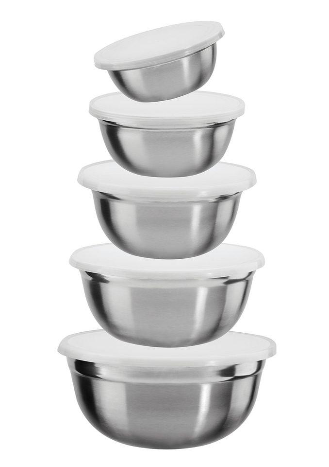 Schüssel KING “Marie”, silber (silberfarben), Edelstahl, Schüsseln, Schüssel, mit Deckel