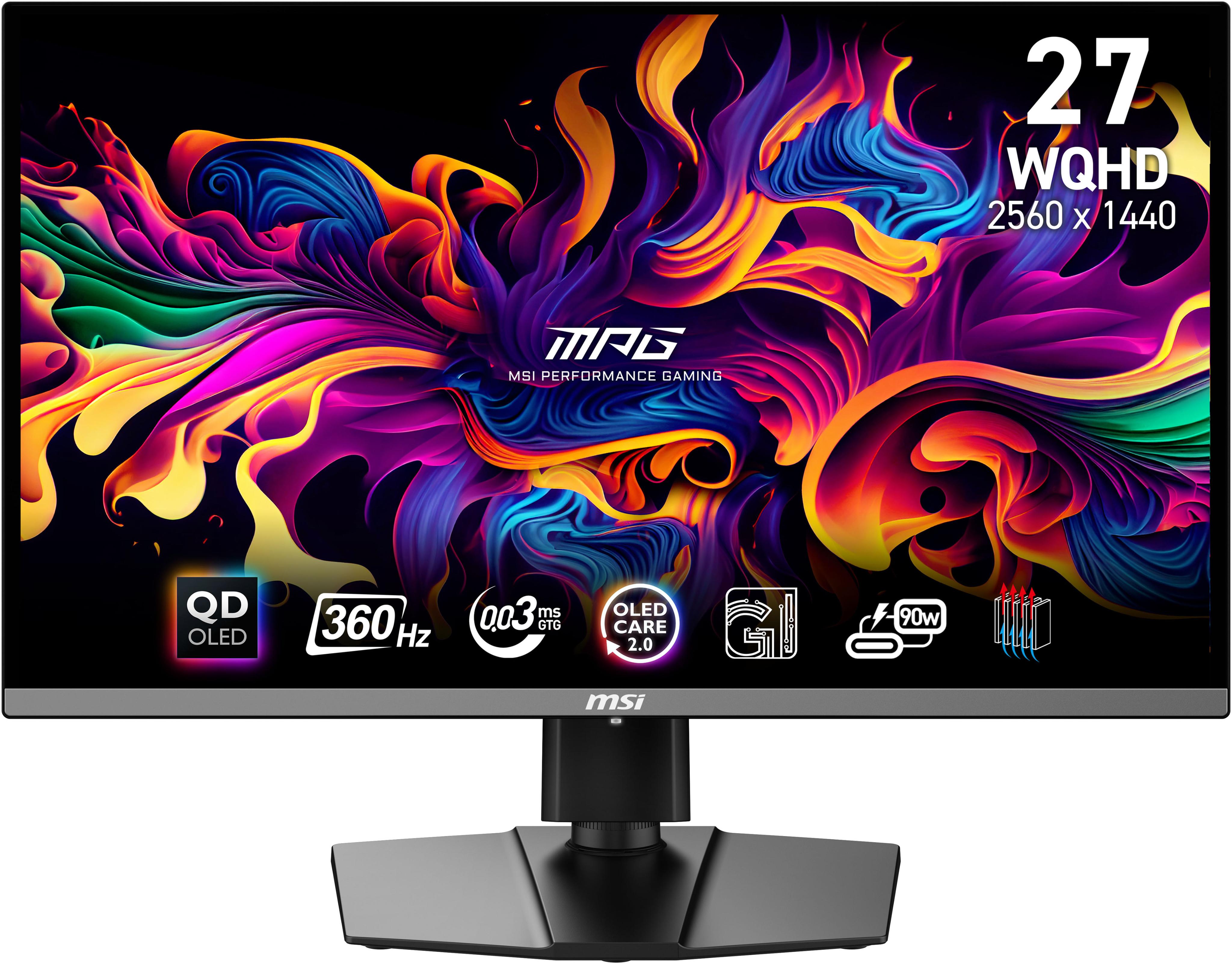 MSI Gaming-Monitor “MPG 271QRX QD-OLED”, Energieeffizienz: G (A-G), schwarz, B:61cm H:35,6cm T:6,9cm, Monitore