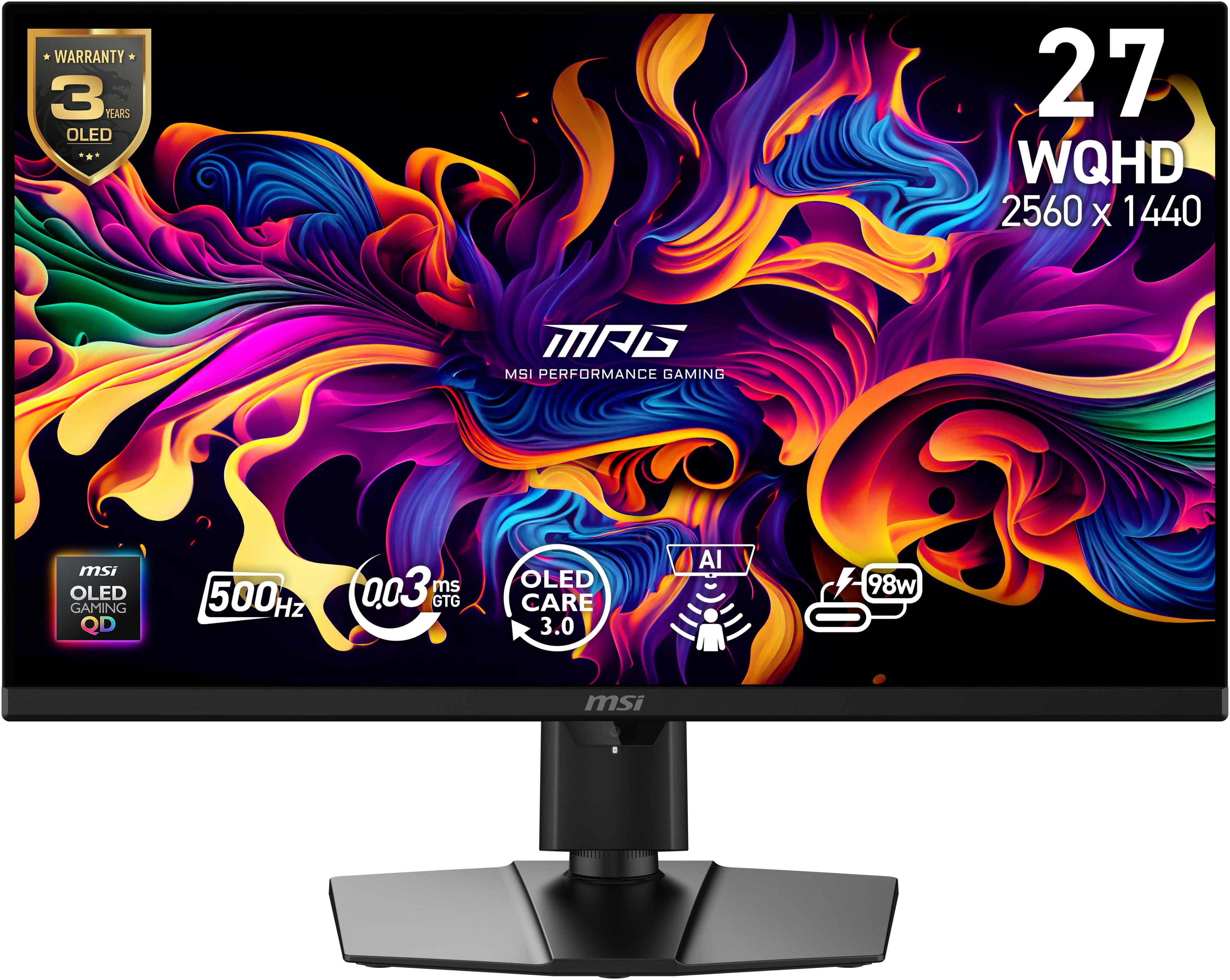 MSI Gaming-Monitor “MPG 271QR QD-OLED X50”, Energieeffizienz: F (A-G), schwarz, B:60,93cm H:37,39cm T:7,23cm, Monitore