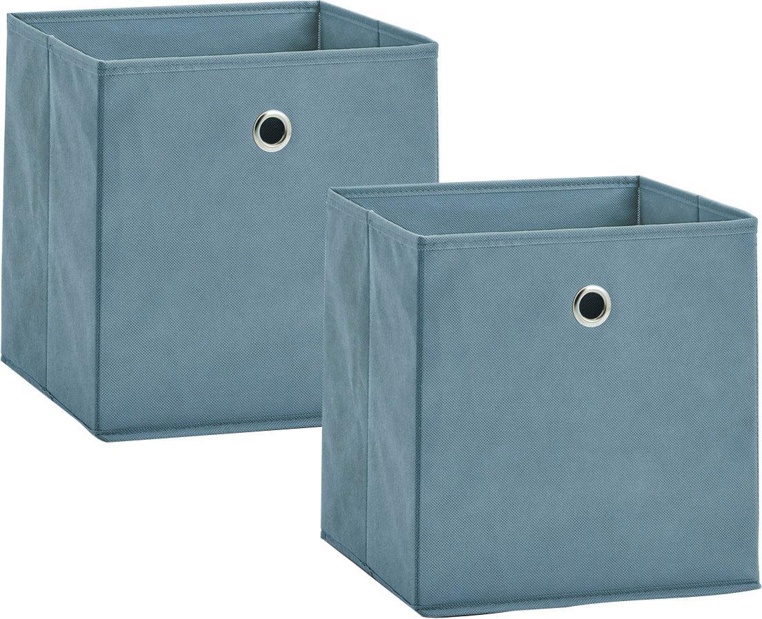 Aufbewahrungsbox ZELLER PRESENT, blau, B:28cm H:28cm T:28cm, Vlies, Aufbewahrungsboxen, Aufbewahrungsbox, faltbar und schnell verstaut