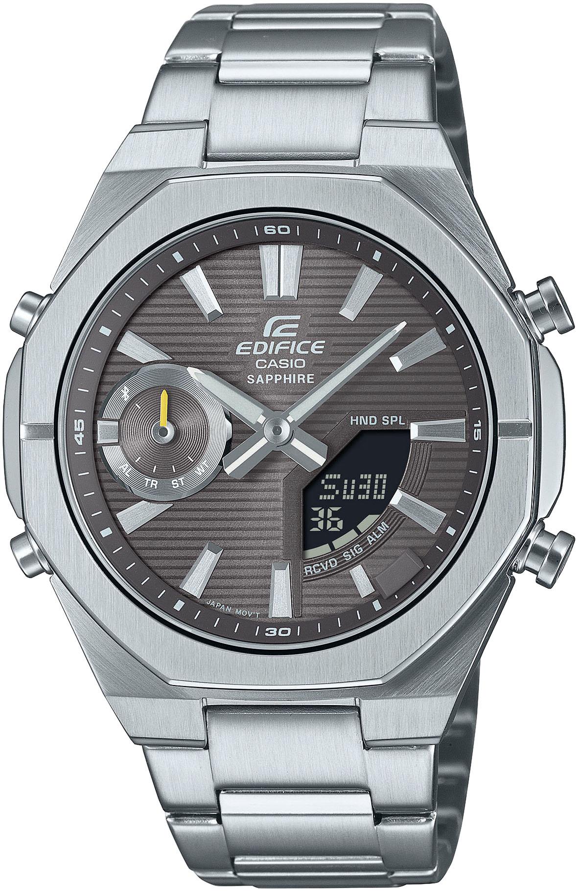Smartwatch CASIO EDIFICE “ECB-S10D”, silber (anthrazit, edelstahlfarben, edelstahlfarben)