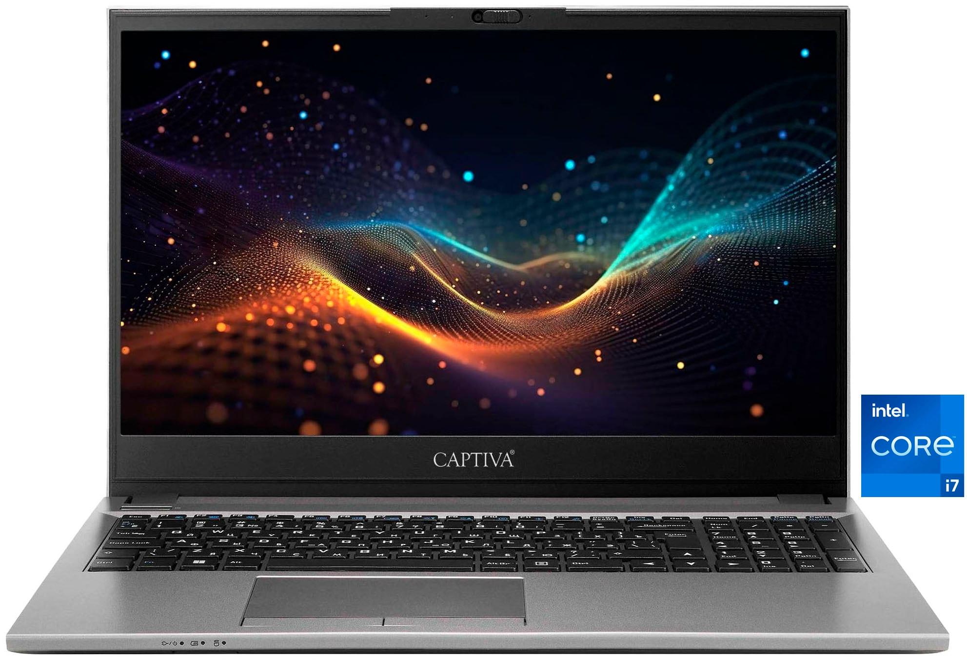 CAPTIVA Business-Notebook “Business/Office I10-0765GE”, grau (silberfarben), 16 GB RAM 1.000 GB SSD, Core i7, ohne Betriebssystem, Notebooks