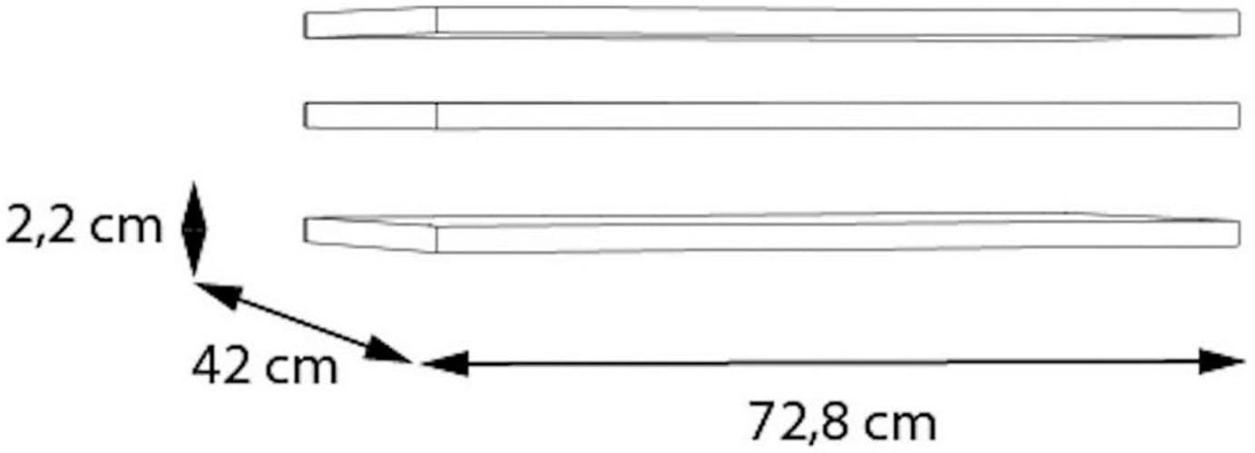 Einlegeboden FORTE, grau (grau textilnachbildung), B:72,8cm H:2,2cm T:42cm, Holzwerkstoff, Einlegeböden, Einlegeboden, 3 tlg. Set