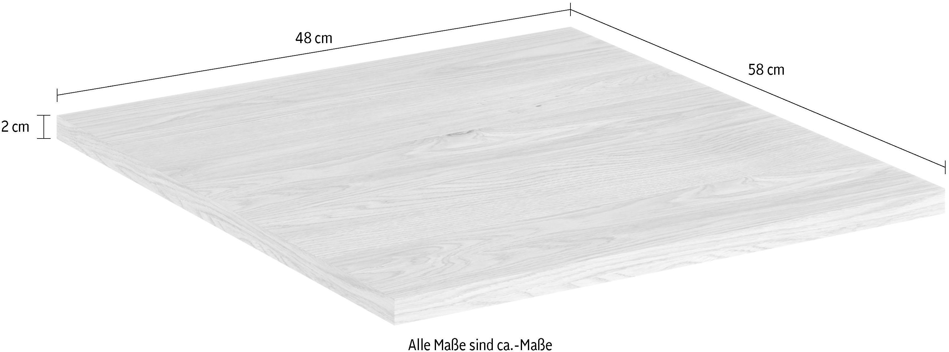 Einlegeboden HOME AFFAIRE "Léopoldine", braun, B:48cm H:2cm T:58cm, Massivholz, Einlegeböden, Einlegeboden
